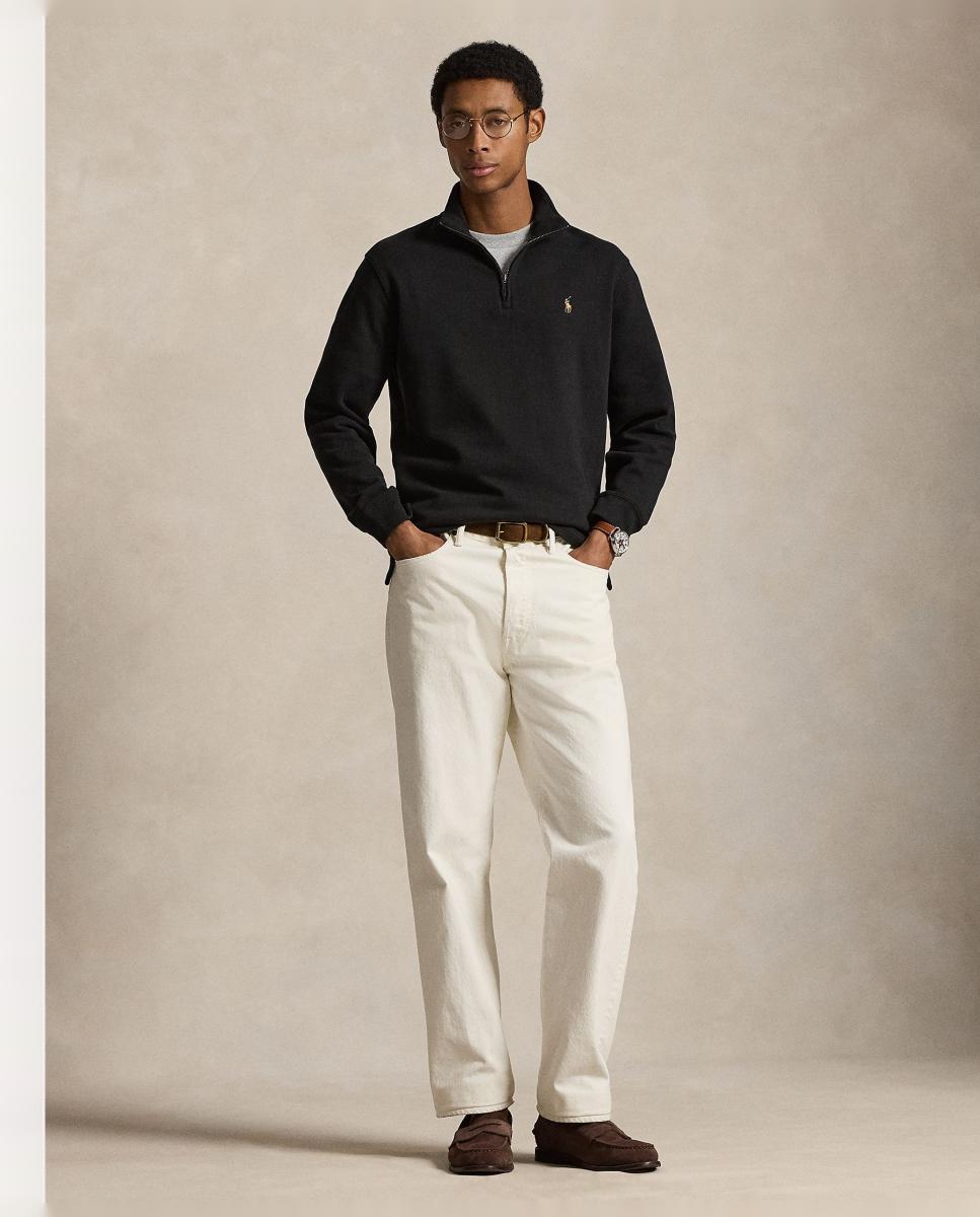 Camiseta de hombre Barclay Jaspeado con cremallera corta - Polo Ralph Lauren - Negro Negro-6