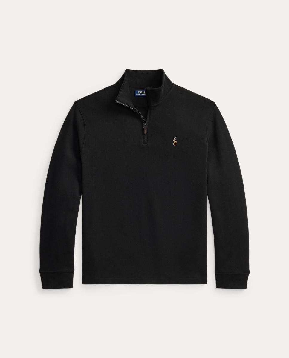 Camiseta de hombre Barclay Jaspeado con cremallera corta - Polo Ralph Lauren - Negro Negro-5