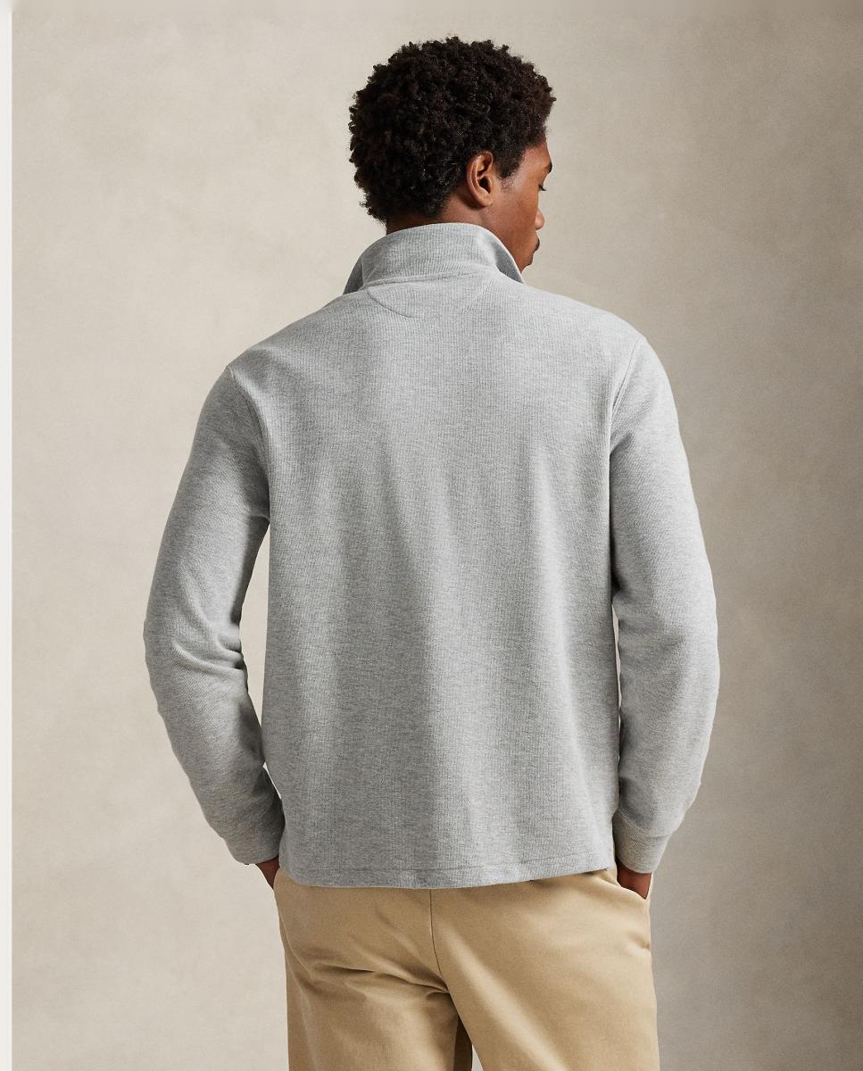 Camiseta de hombre Barclay Jaspeado con cremallera corta - Polo Ralph Lauren - Gris claro Gris claro-3