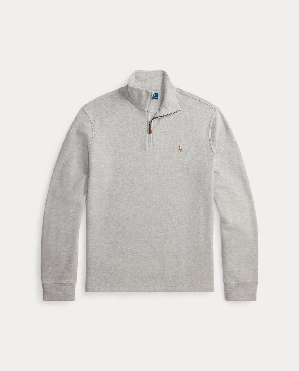 Camiseta de hombre Barclay Jaspeado con cremallera corta - Polo Ralph Lauren - Gris claro Gris claro-6