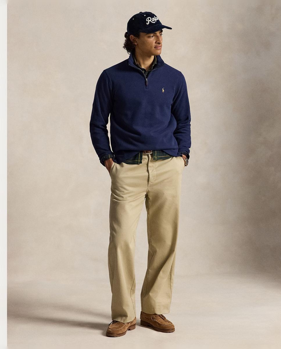 Camiseta de hombre Barclay Jaspeado con cremallera corta - Polo Ralph Lauren - Azul marino Azul marino-6