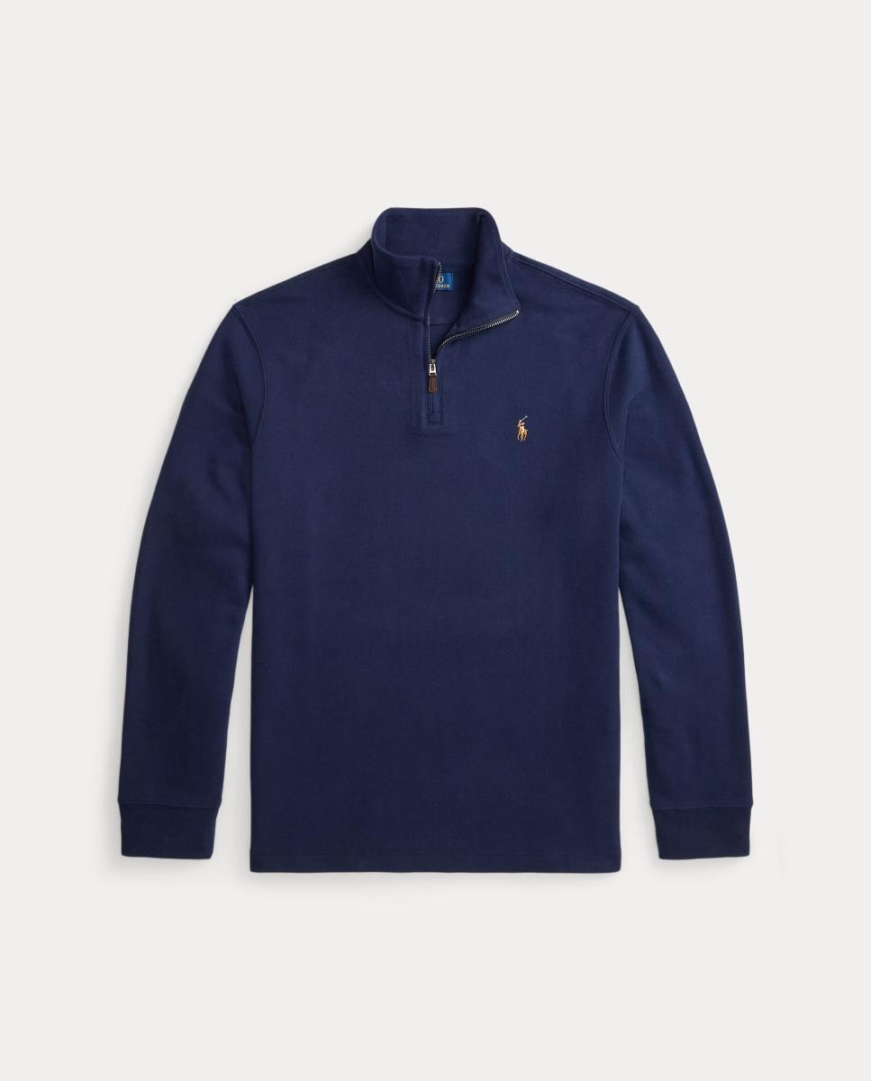 Camiseta de hombre Barclay Jaspeado con cremallera corta - Polo Ralph Lauren - Azul marino Azul marino-5