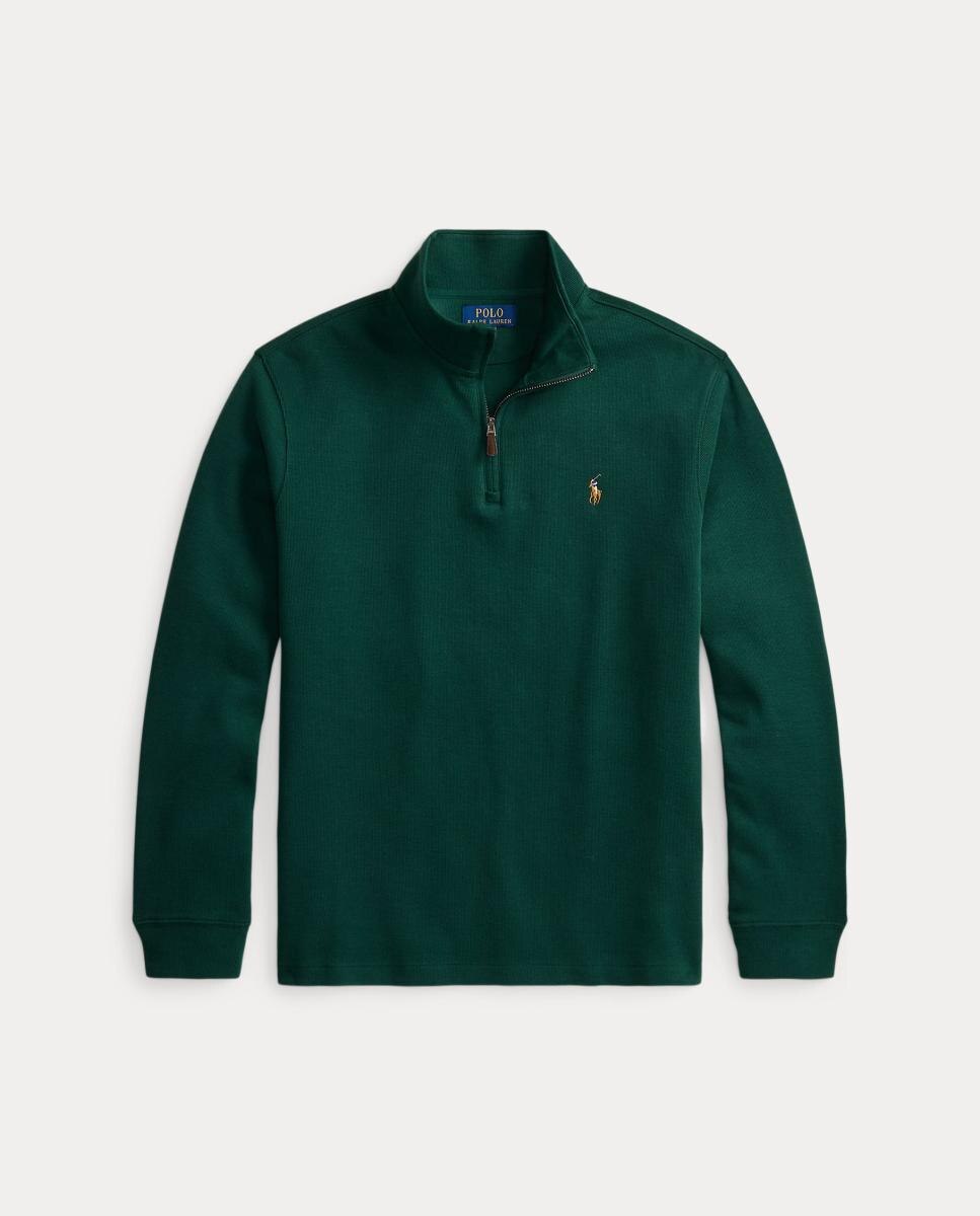 Camiseta de hombre Barclay Jaspeado con cremallera corta - Polo Ralph Lauren - Verde morado Verde morado-6