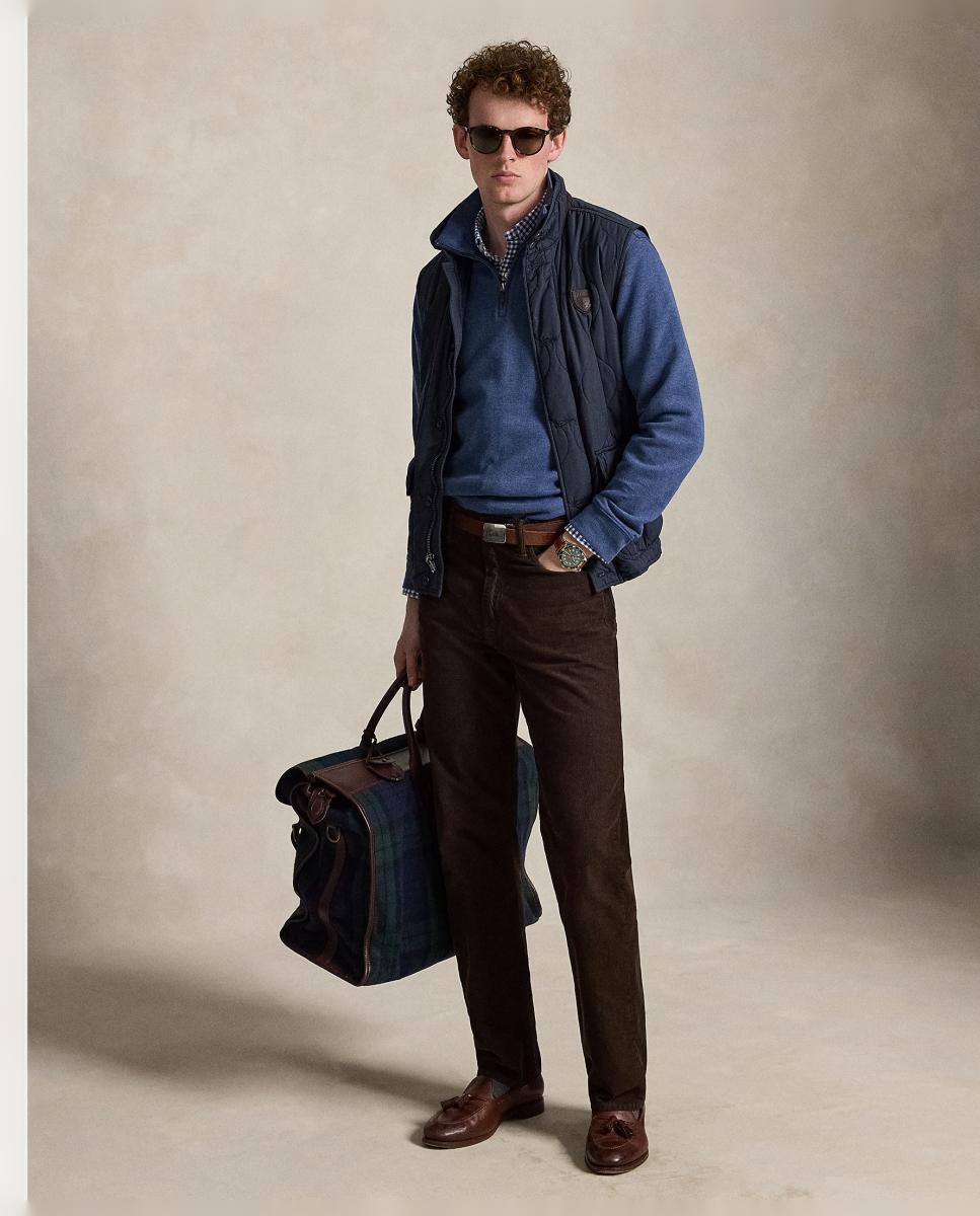 Camiseta de hombre Barclay Jaspeado con cremallera corta - Polo Ralph Lauren - Azul oscuro Azul oscuro-6