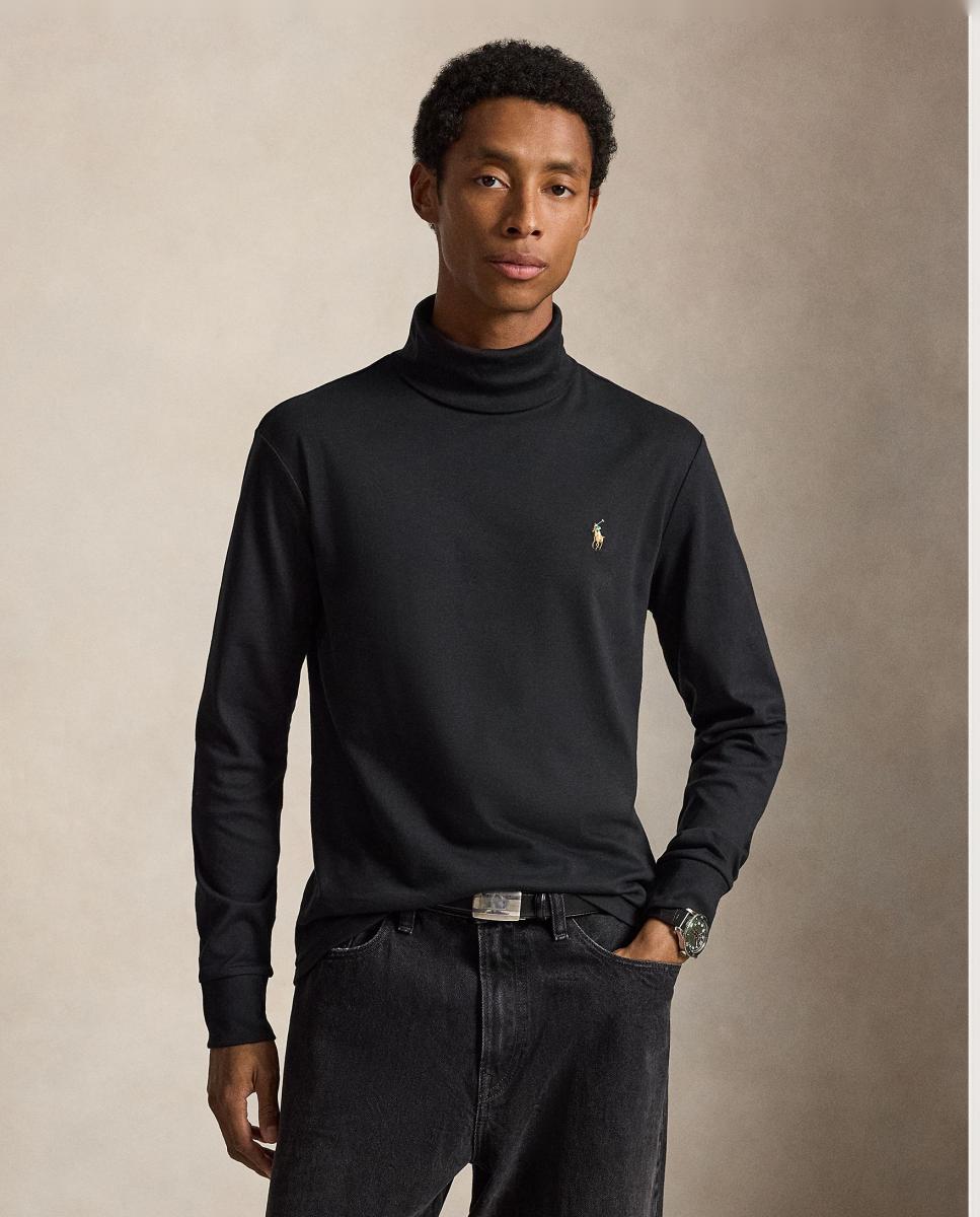 Camiseta de hombre de algodón suave Negro Polo - Polo Ralph Lauren - Negro Negro-1