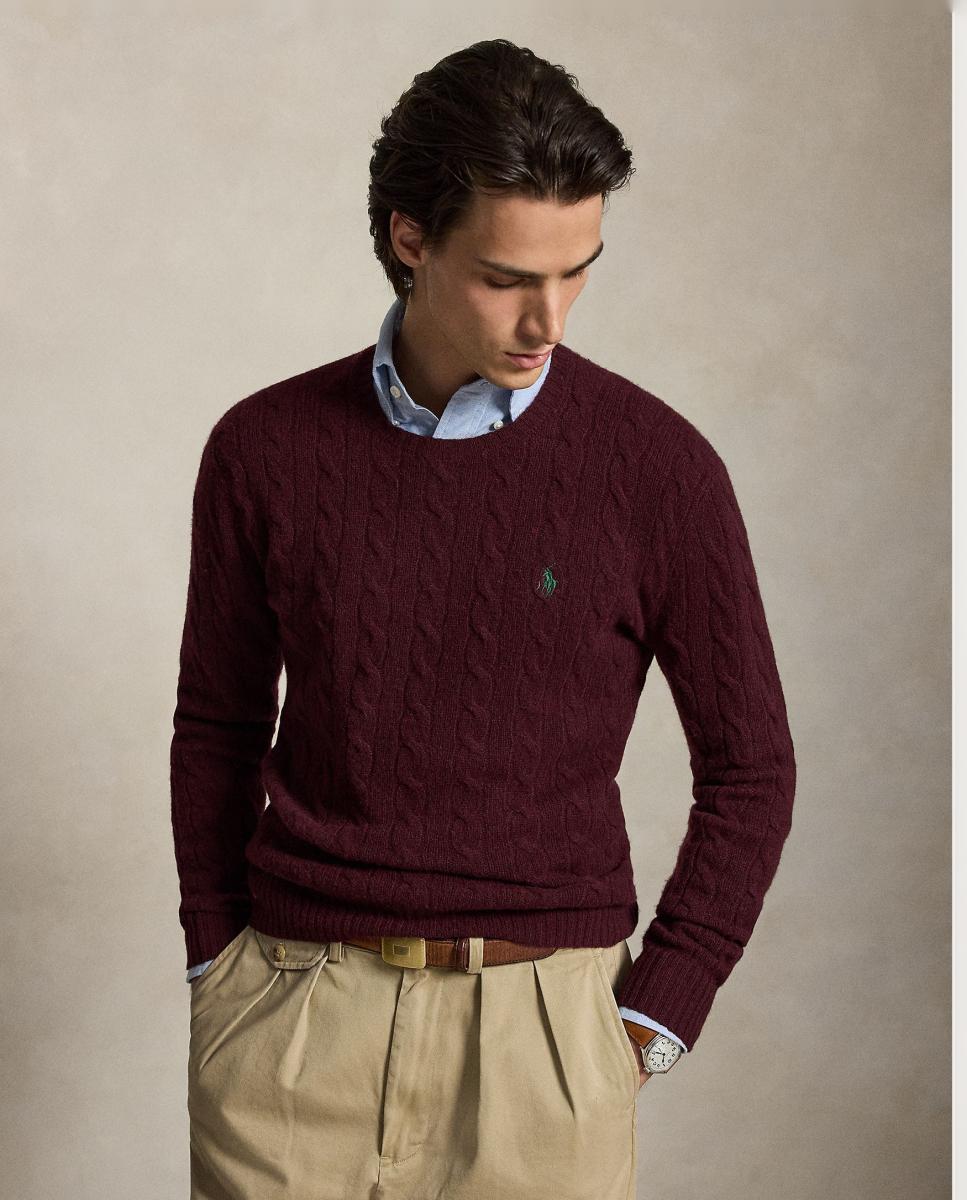 Imagem 0 de Camisola de Malha Aged - Cor de Vinho Mesclado