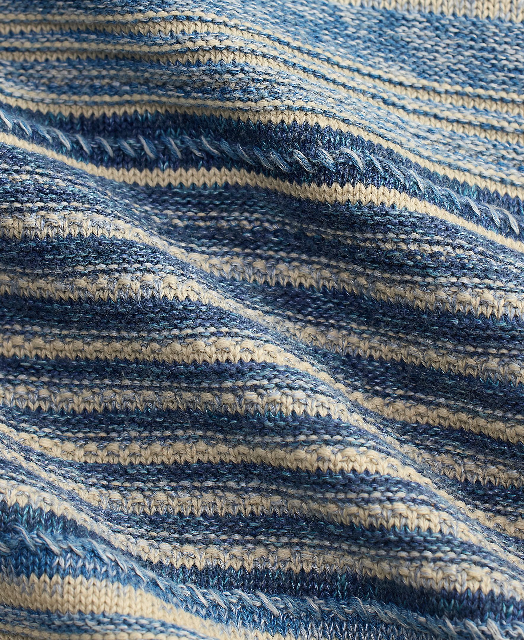 Cardigan com Gola Tipo Xaile e Bolsos Double RL Azul-claro-5