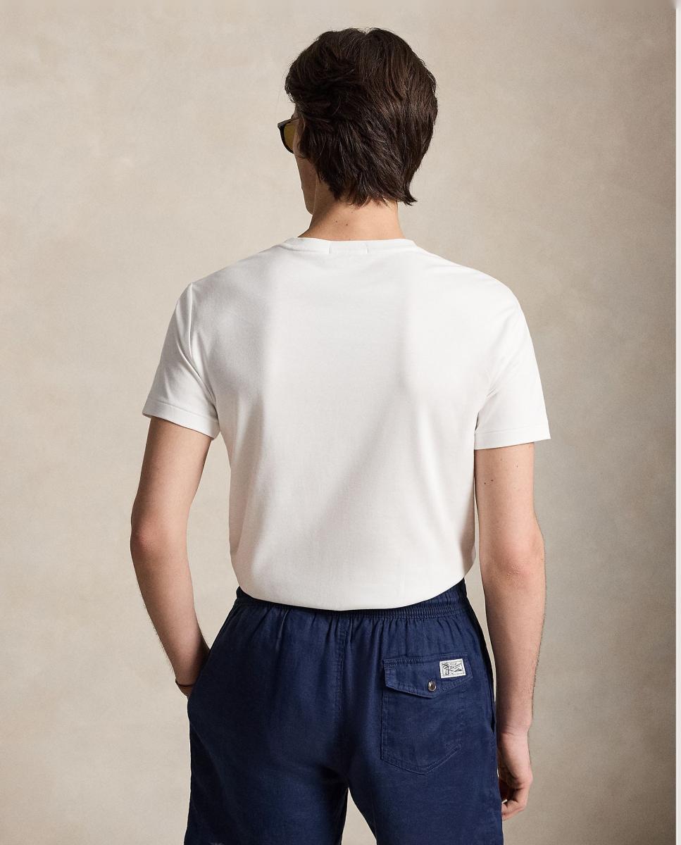 Camiseta de hombre de algodón Azul marino - Polo Ralph Lauren - Blanco Blanco-3