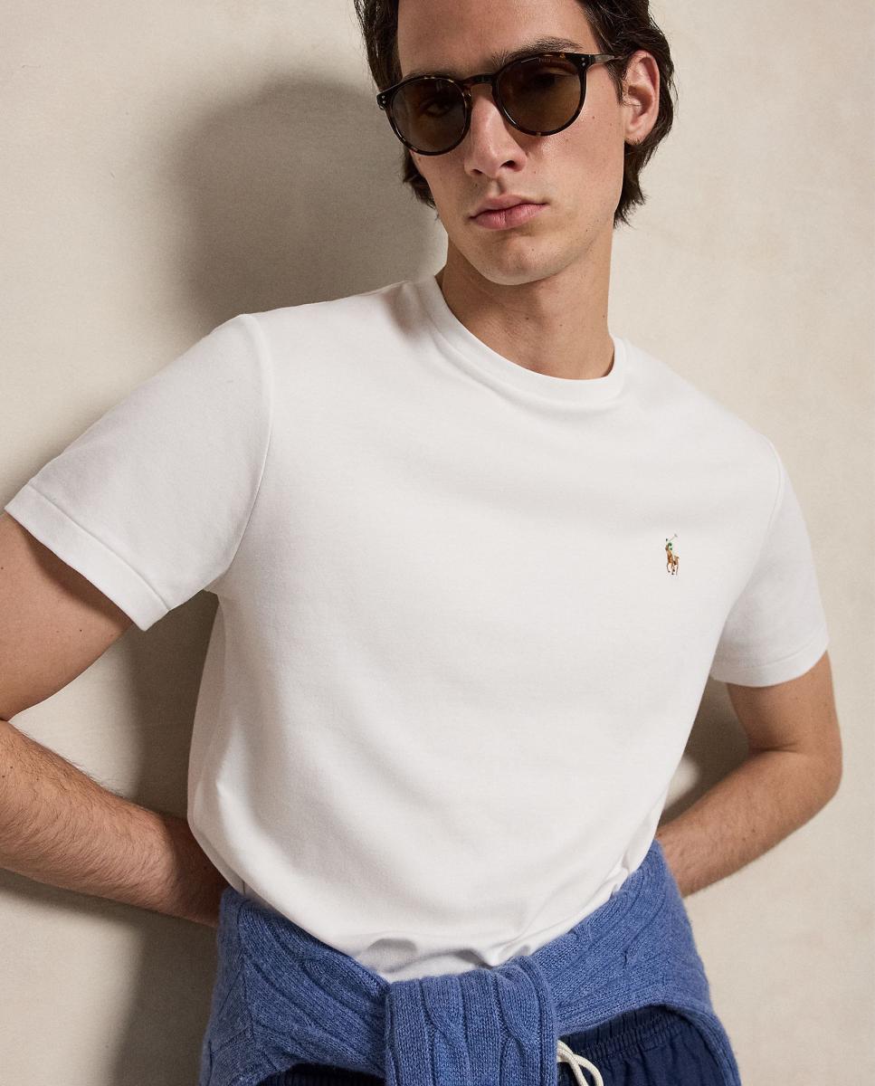 Camiseta de hombre de algodón Azul marino - Polo Ralph Lauren - Blanco Blanco-4