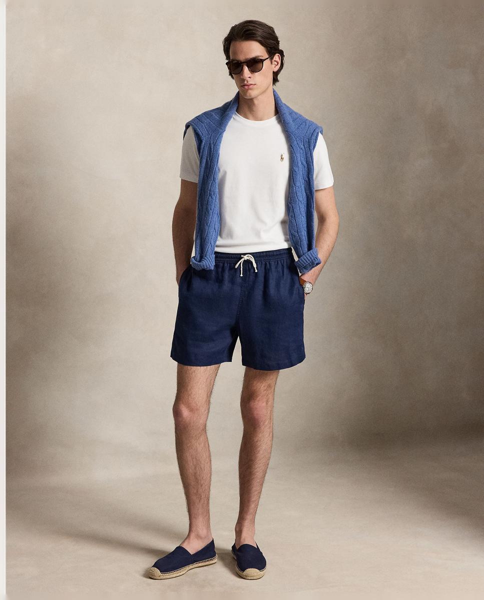 Camiseta de hombre de algodón Azul marino - Polo Ralph Lauren - Blanco Blanco-7
