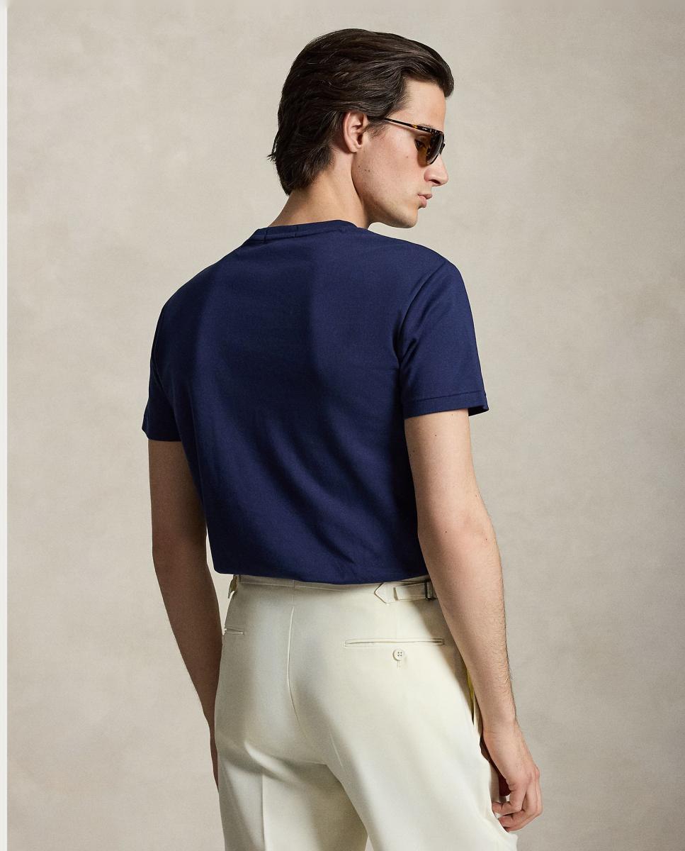 Camiseta de hombre de algodón - Polo Ralph Lauren - Azul marino Azul marino-3