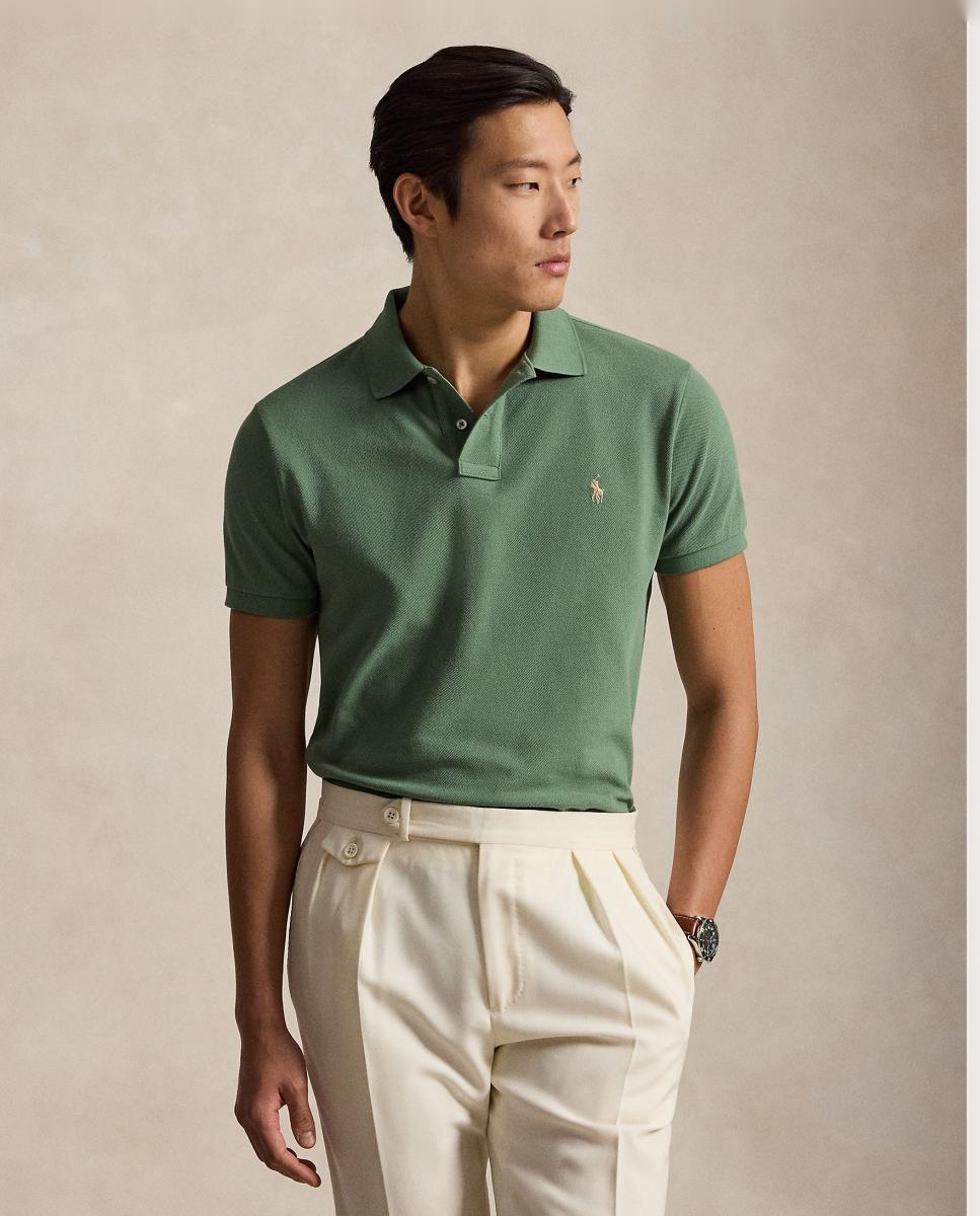 Polo Piqué Regular Fit Verde Vale-1