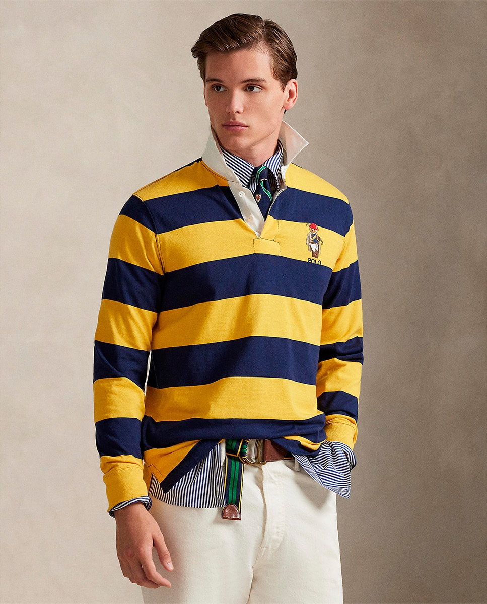 Imagem 0 de T-shirt de Rugby de Algodão com Polo Bear