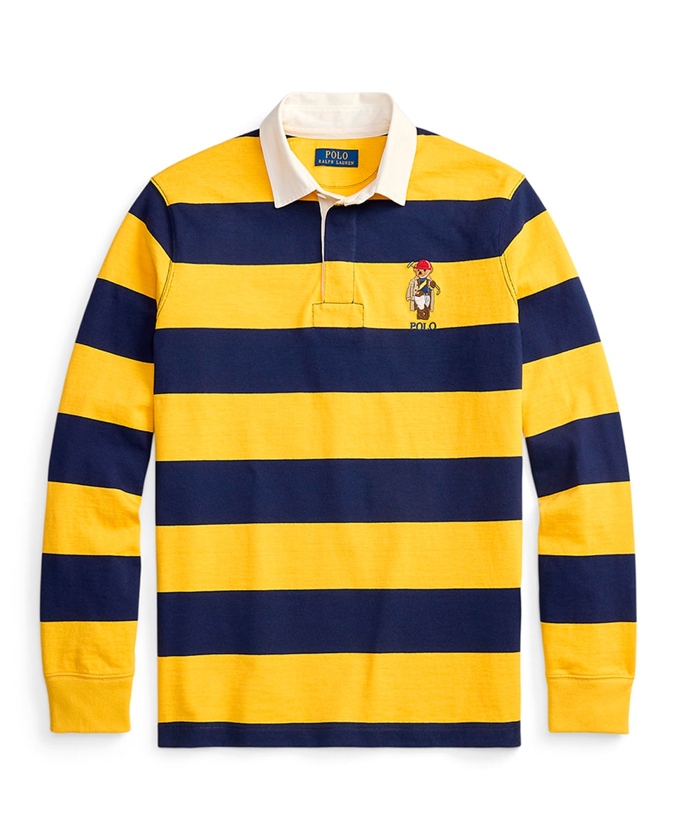 T-shirt de Rugby de Algodão com Polo Bear Multicolor-5