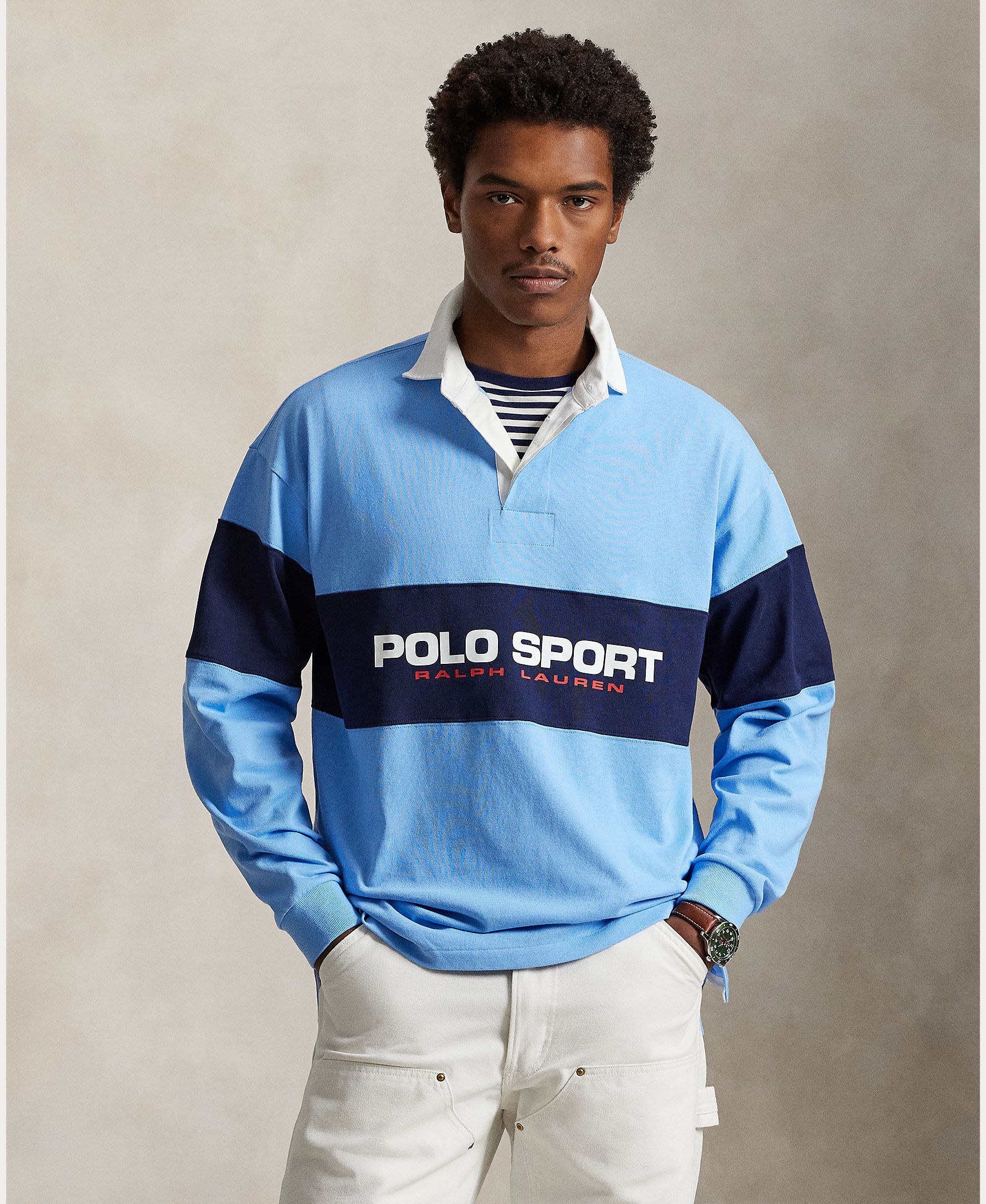 Imagem 0 de T-shirt de Rugby de Algodão Polo Sport