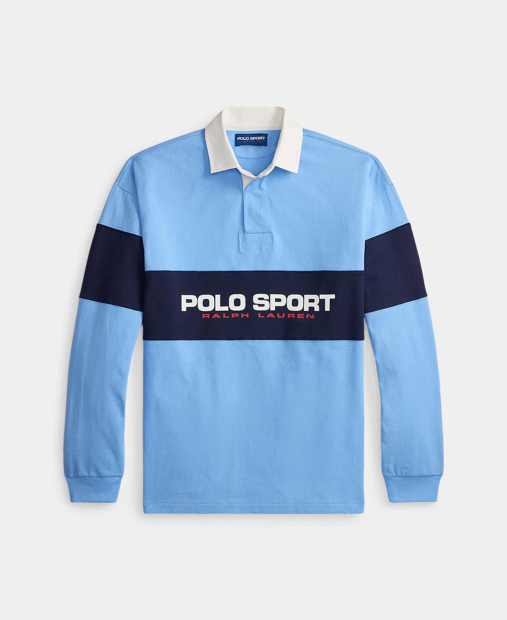 T-shirt de Rugby de Algodão Polo Sport Azul-5