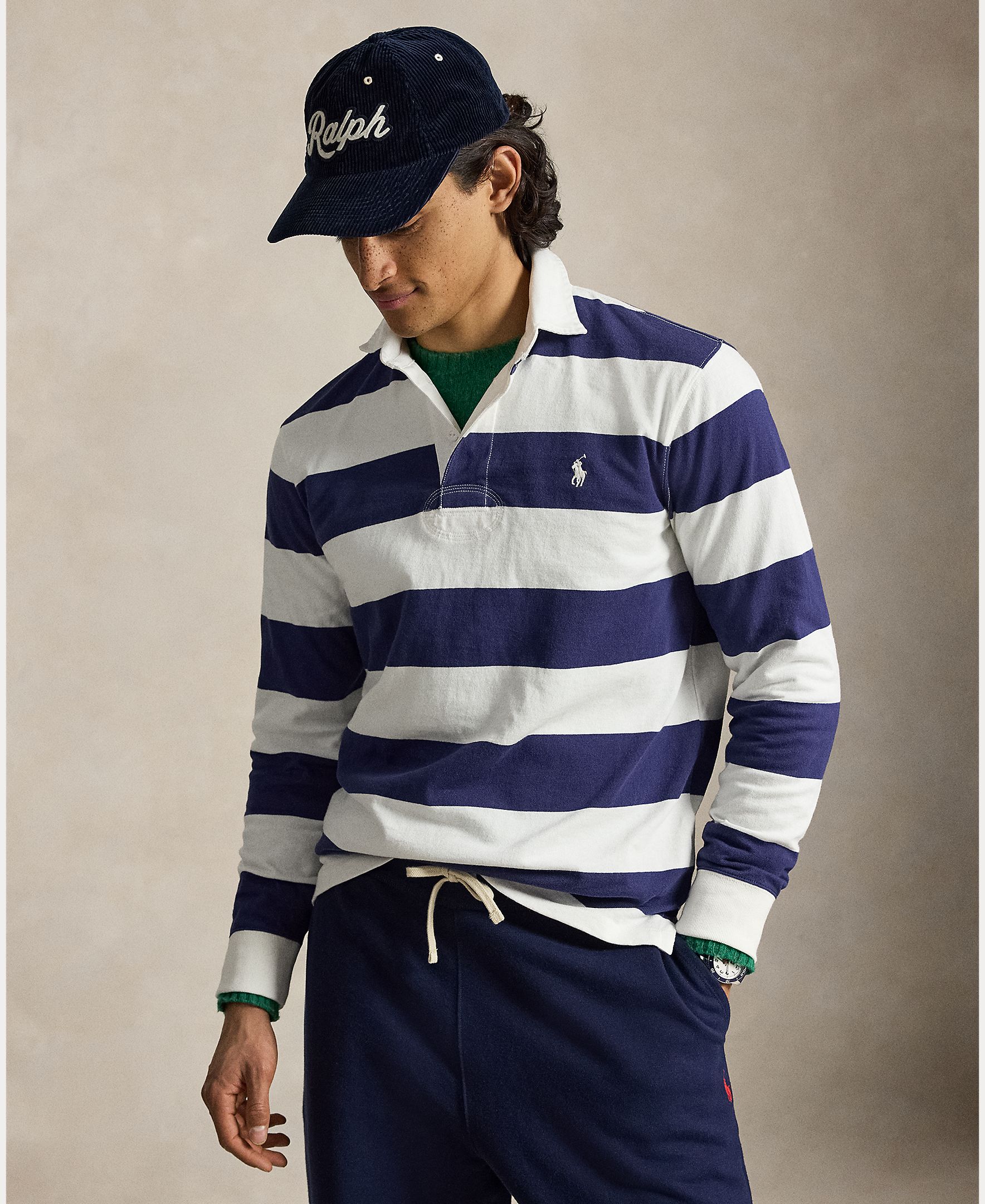 Imagem 0 de Polo de Rugby de Algodão às Riscas