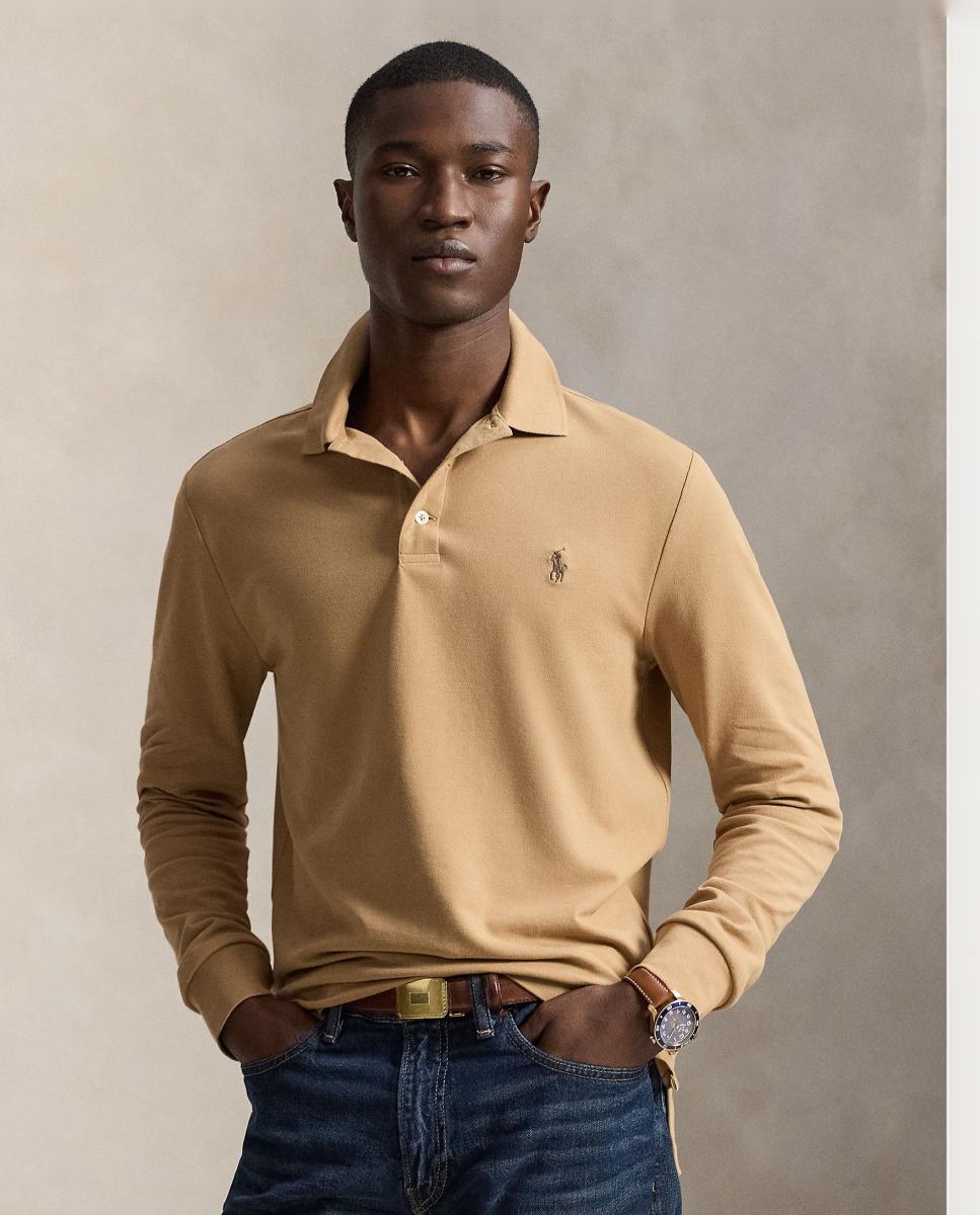 Imagem 0 de Polo Piqué Regular Fit com Manga Comprida