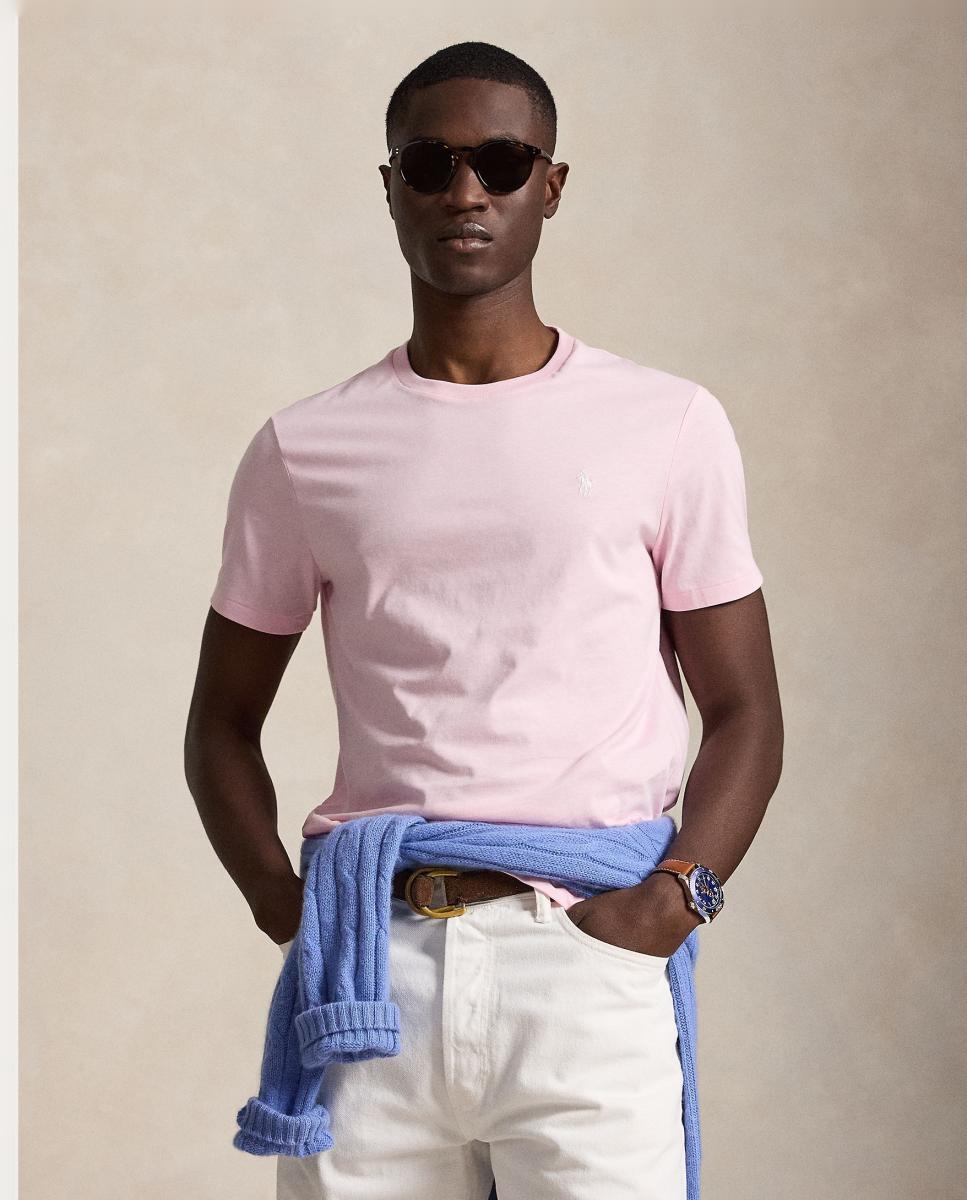 Camiseta de hombre de punto Bath Rosa - Polo Ralph Lauren - Rosa pastel Rosa pastel-1