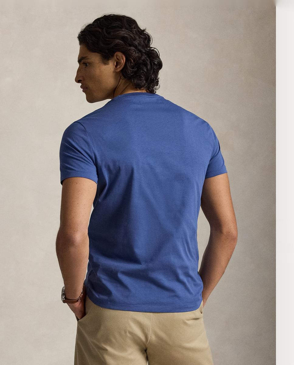 Camisola de Malha Custom Slim Fit Azul-índigo-3