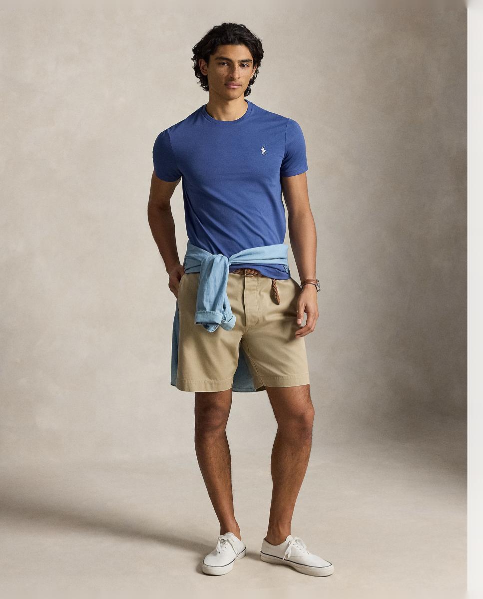 Camisola de Malha Custom Slim Fit Azul-índigo-6