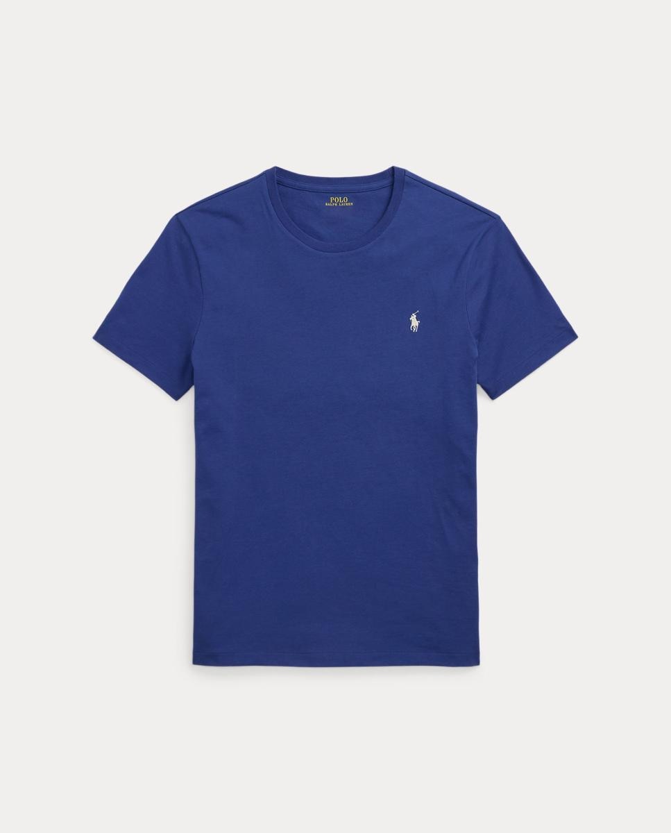 Camisola de Malha Custom Slim Fit Azul-índigo-5
