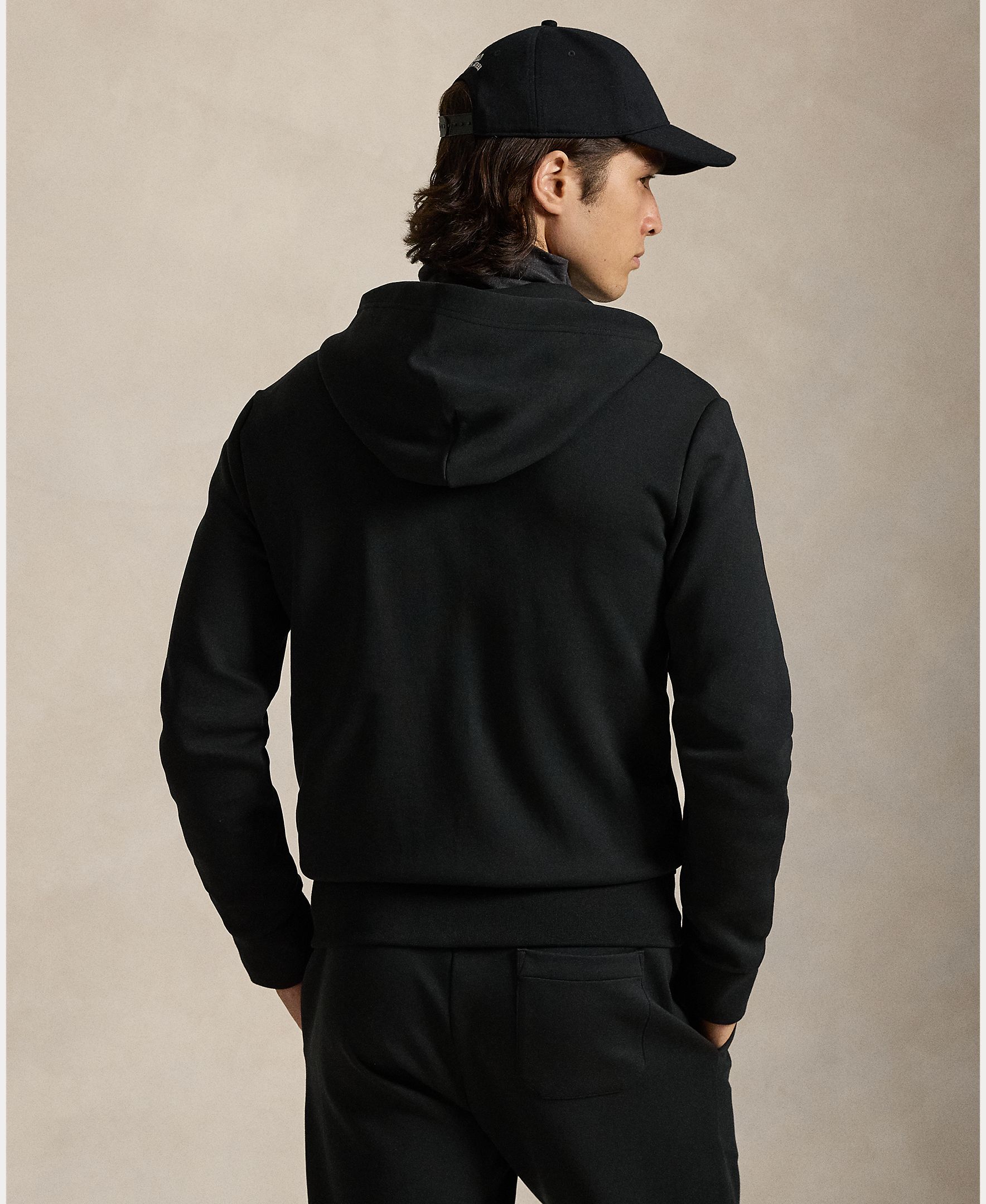 Sweatshirt com Capuz e Fecho de Correr Preto-3