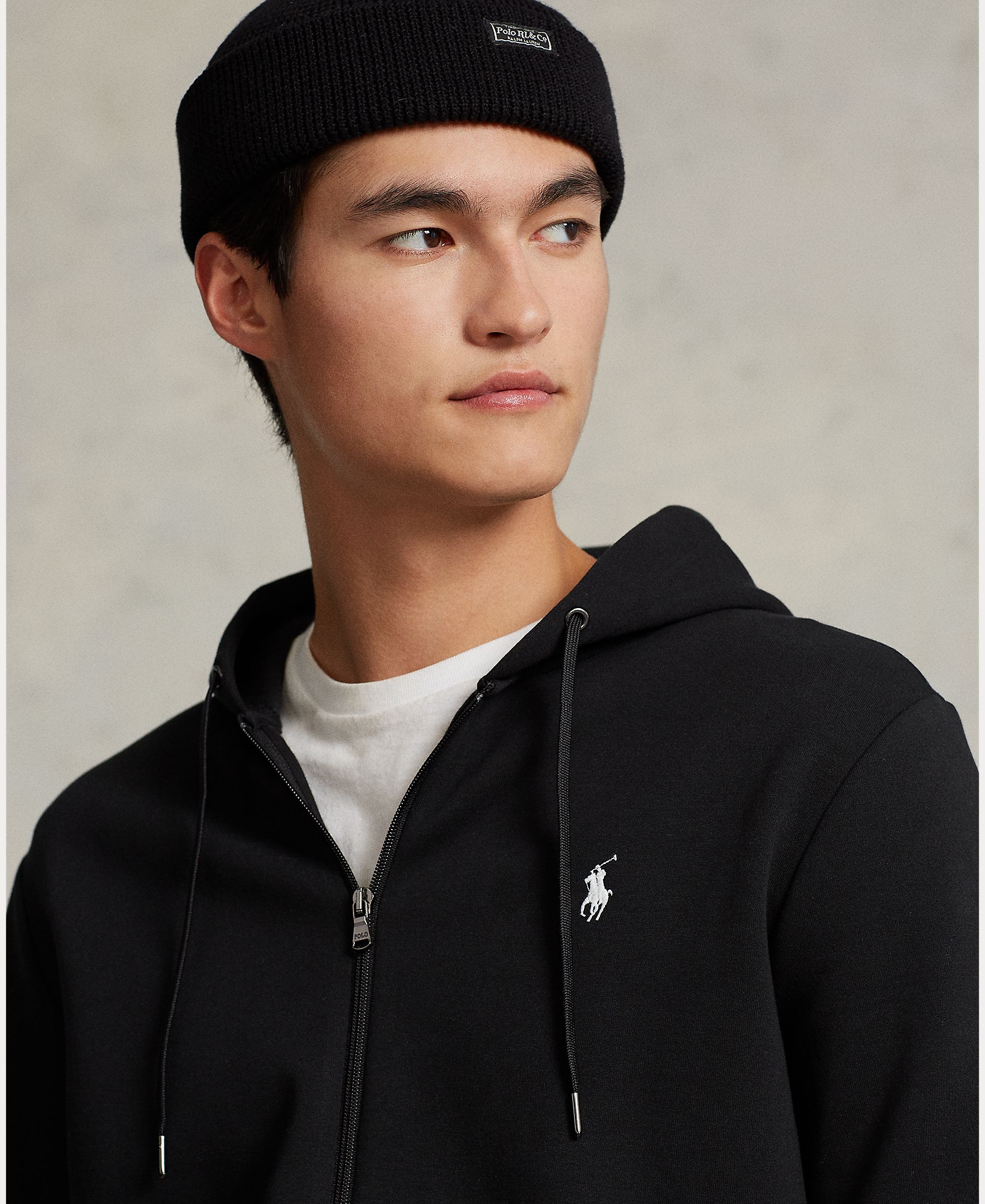 Sweatshirt com Capuz e Fecho de Correr Preto-4