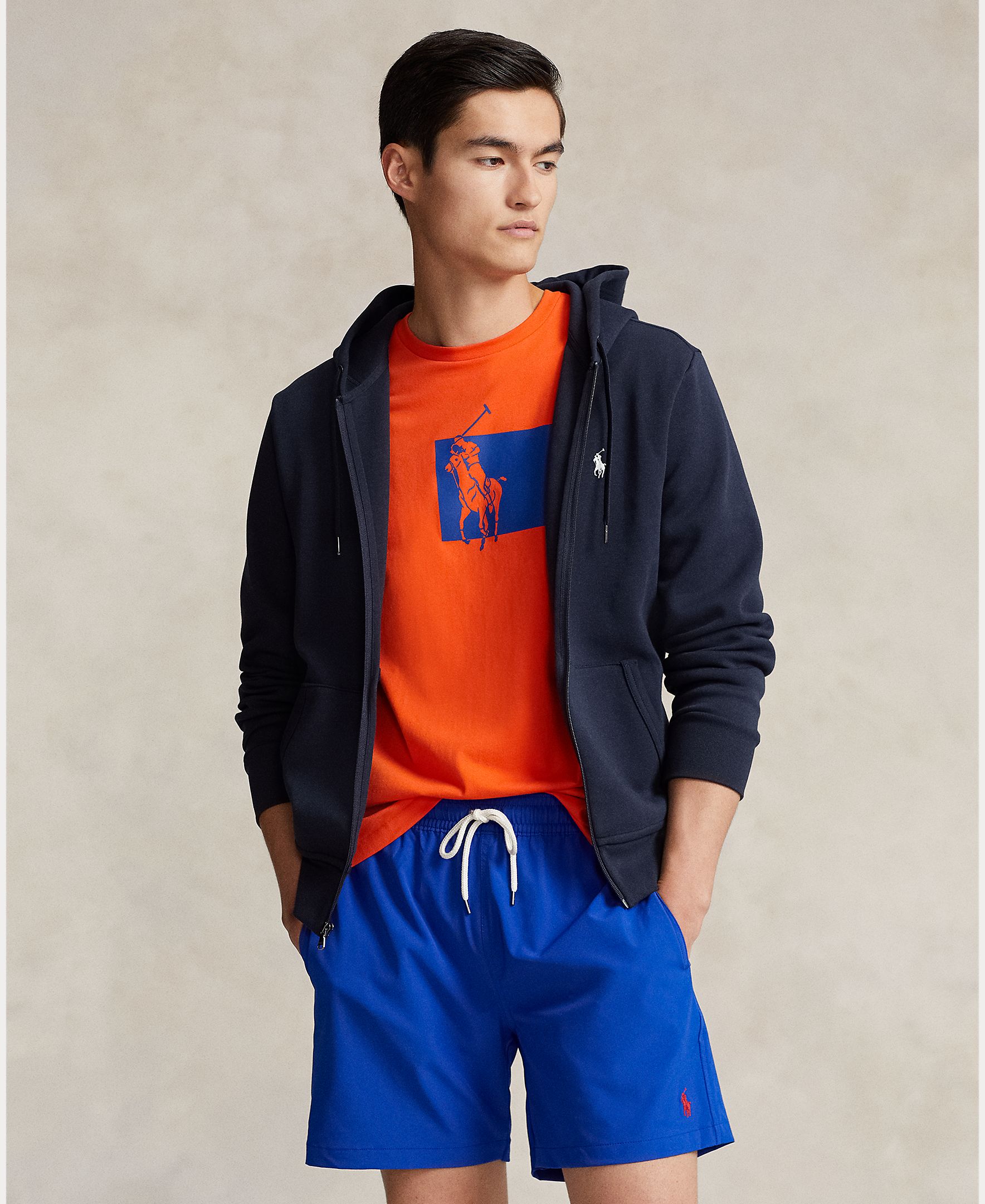 Sudadera de hombre de punto doble con cremallera Negro Polo - Polo Ralph Lauren - Azul marino Azul marino-1