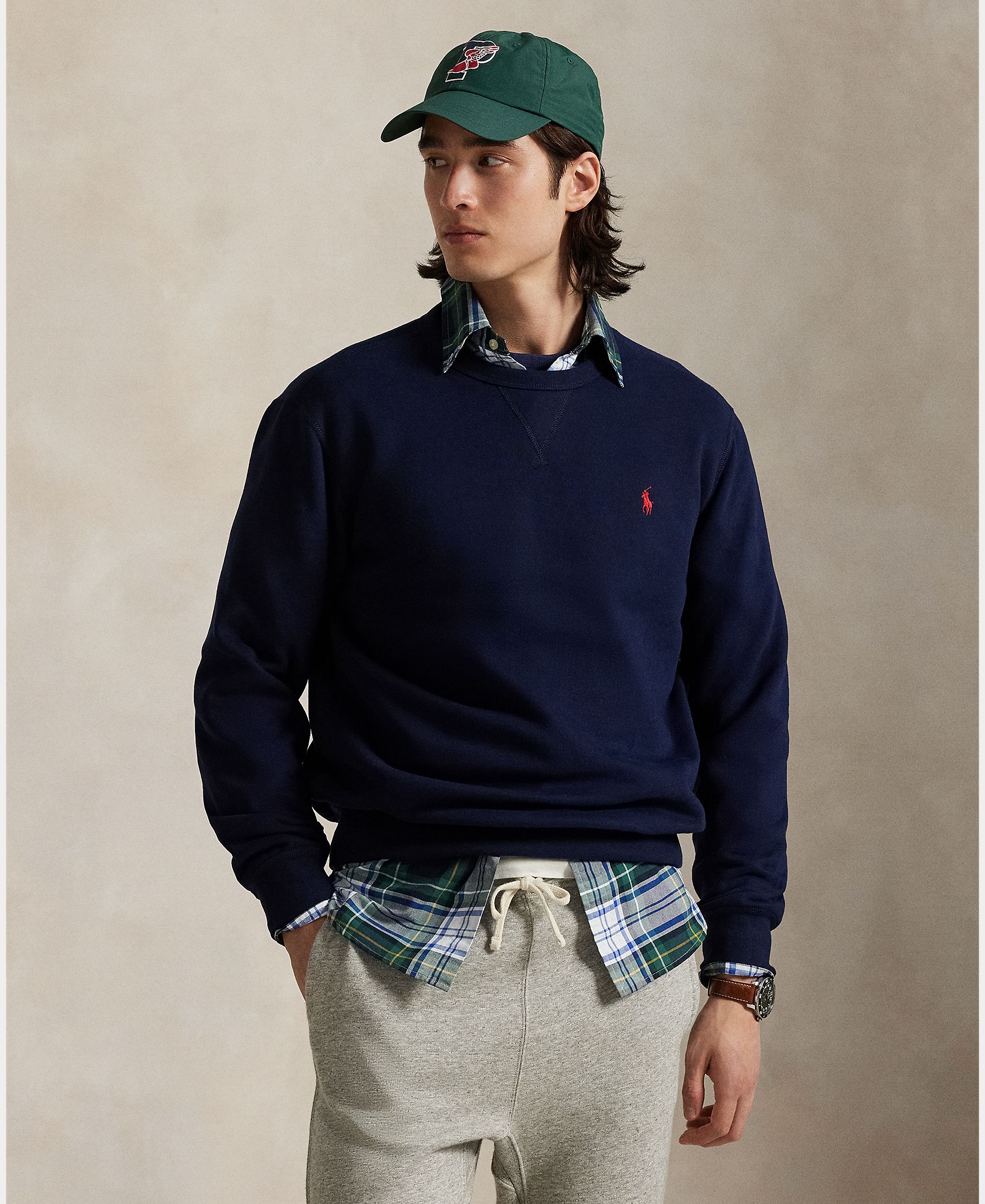 Polo Ralph Lauren - Sudadera de hombre de cuello redondo con caballo bordado.