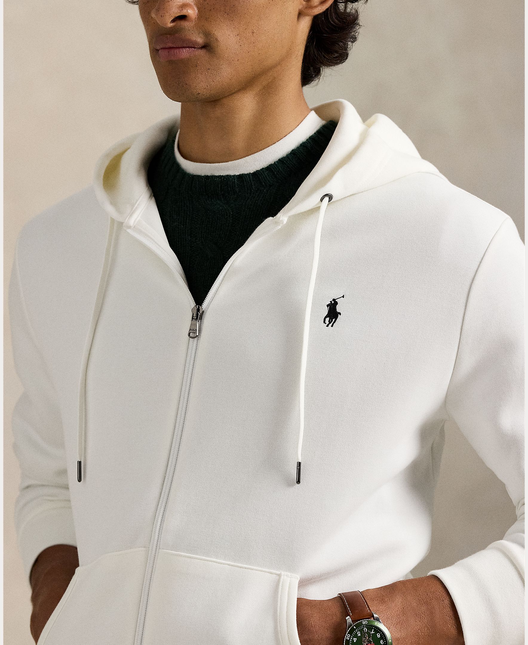 Sudadera de hombre de punto doble y cremallera - Polo Ralph Lauren - Blanco Blanco-5