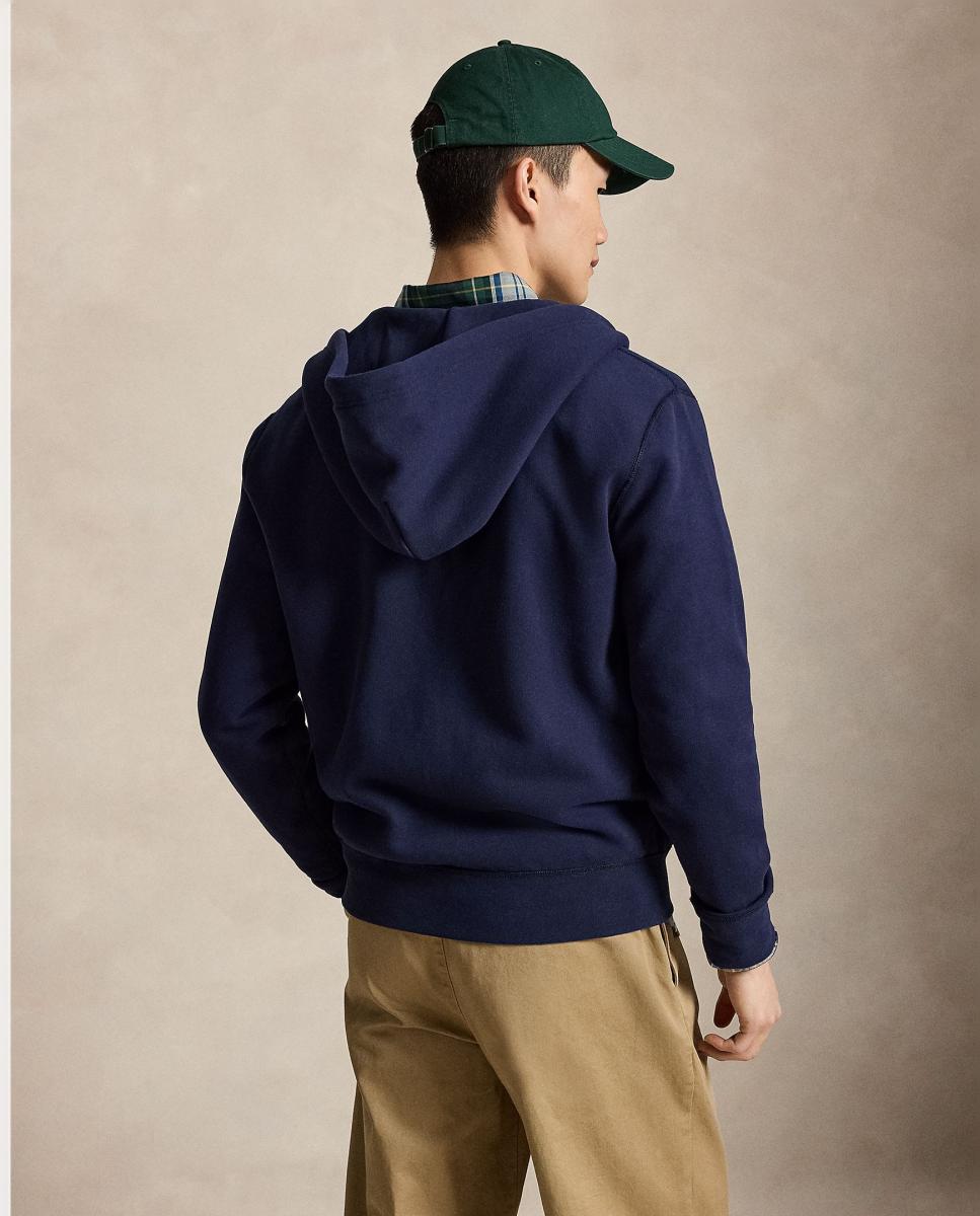 Sweatshirt com Capuz RL com Fecho de Correr Azul-marinho-3