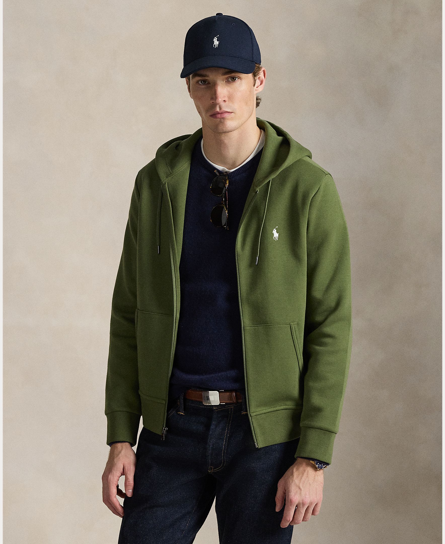 Imagem 0 de Sweatshirt com Capuz de Malha Dupla e Fecho de Correr