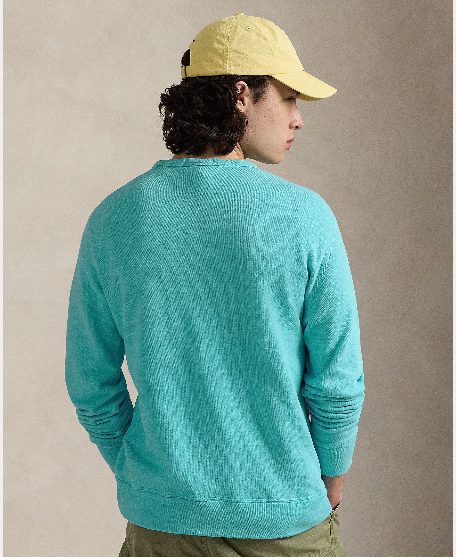 Sweatshirt de Malha Dupla com Logótipo Turquesa-3