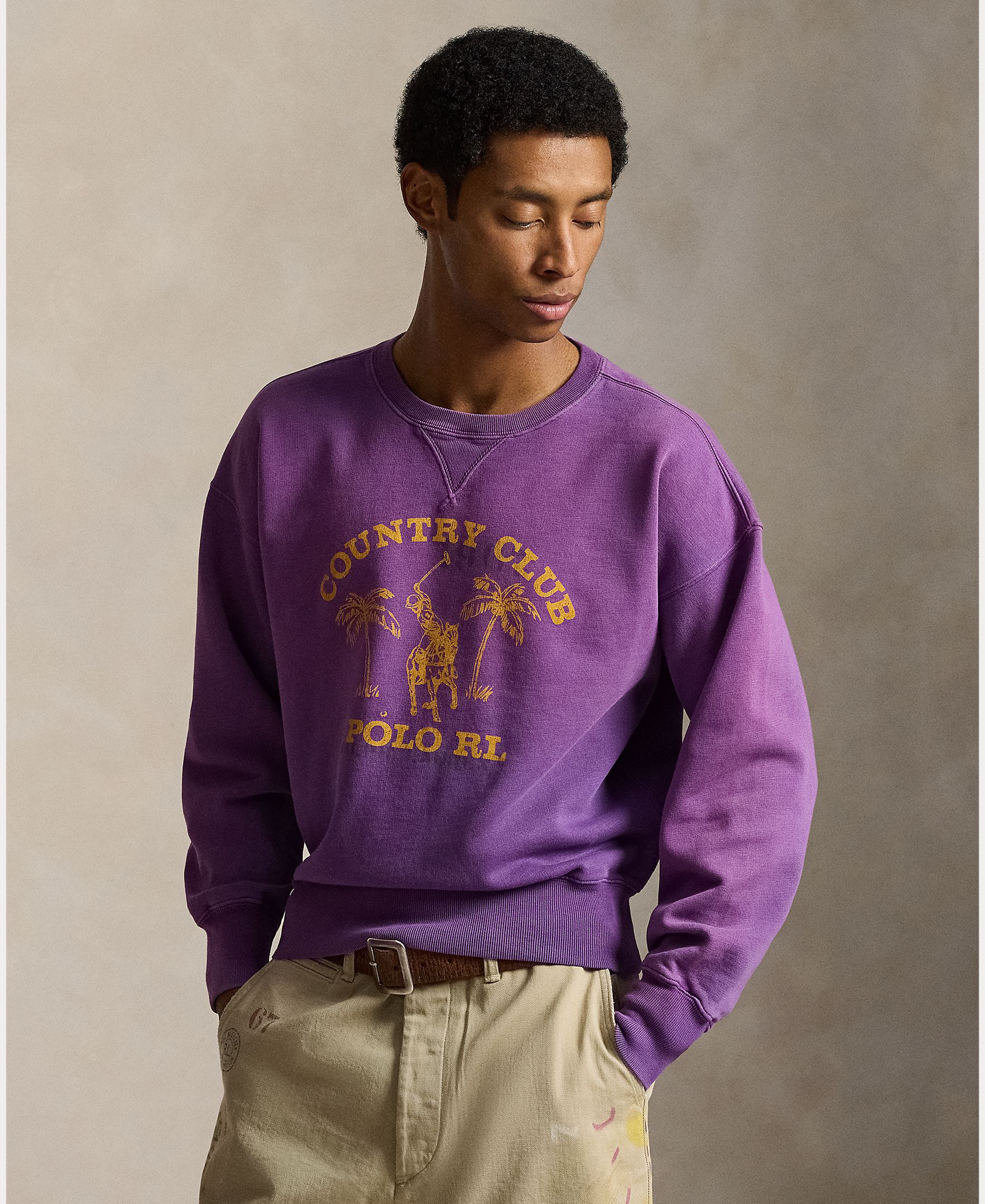 Imagem 0 de Sweatshirt de Felpa de Tecido Turco Estampada