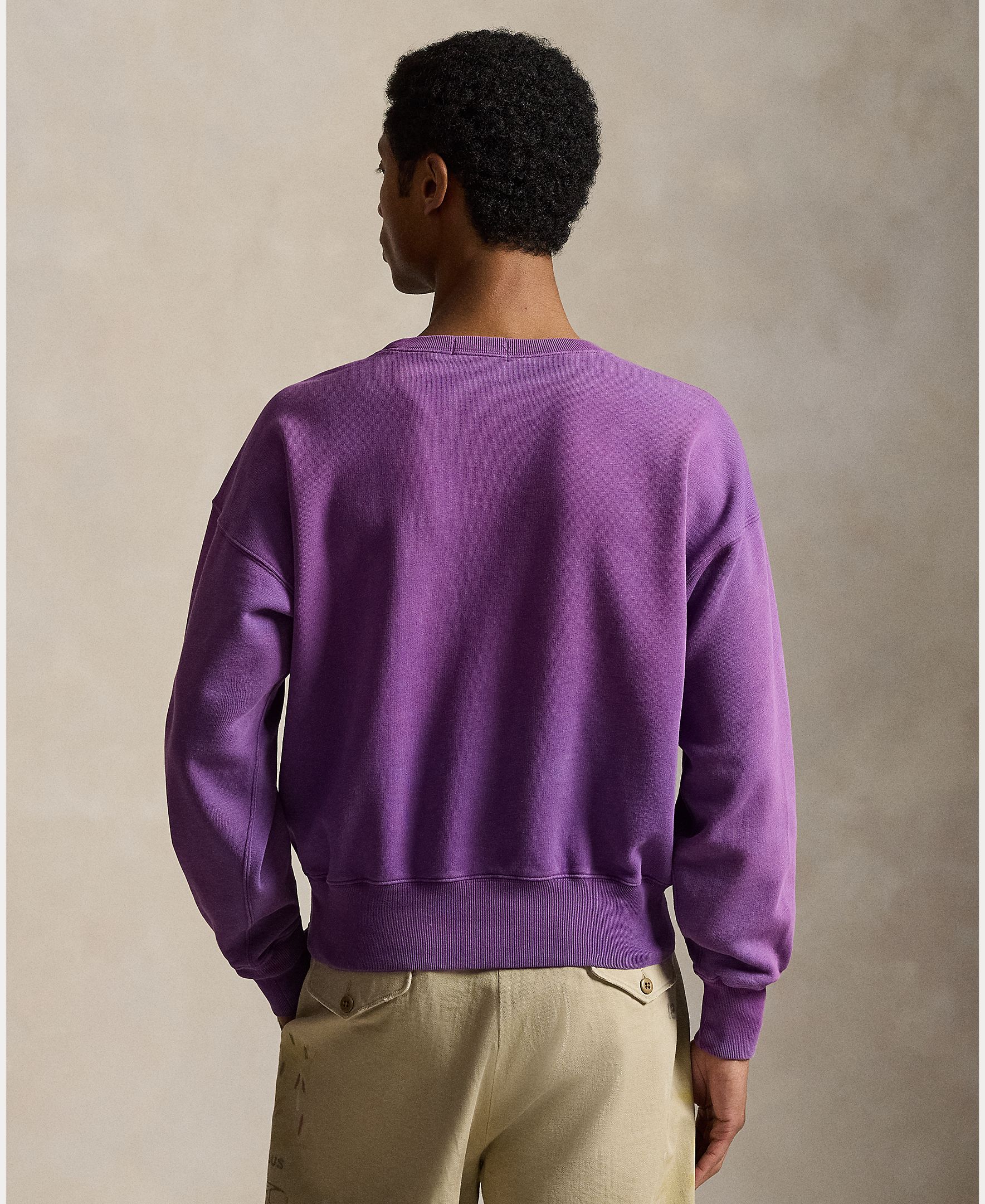 Sweatshirt de Felpa de Tecido Turco Estampada Beringela-2