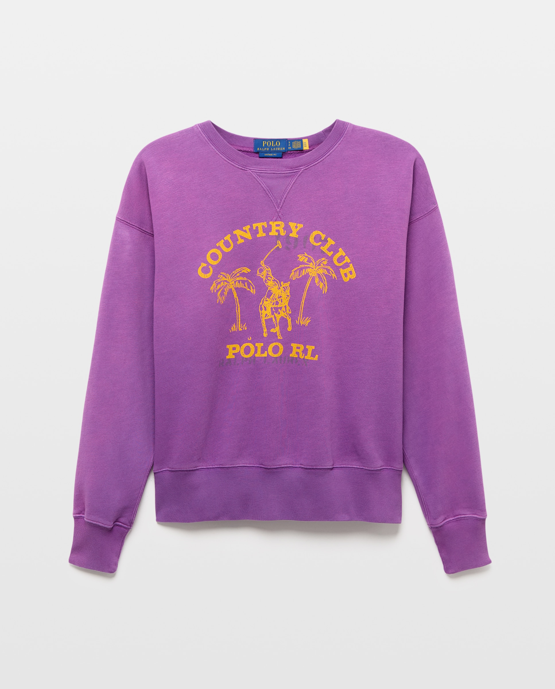 Sweatshirt de Felpa de Tecido Turco Estampada Beringela-4