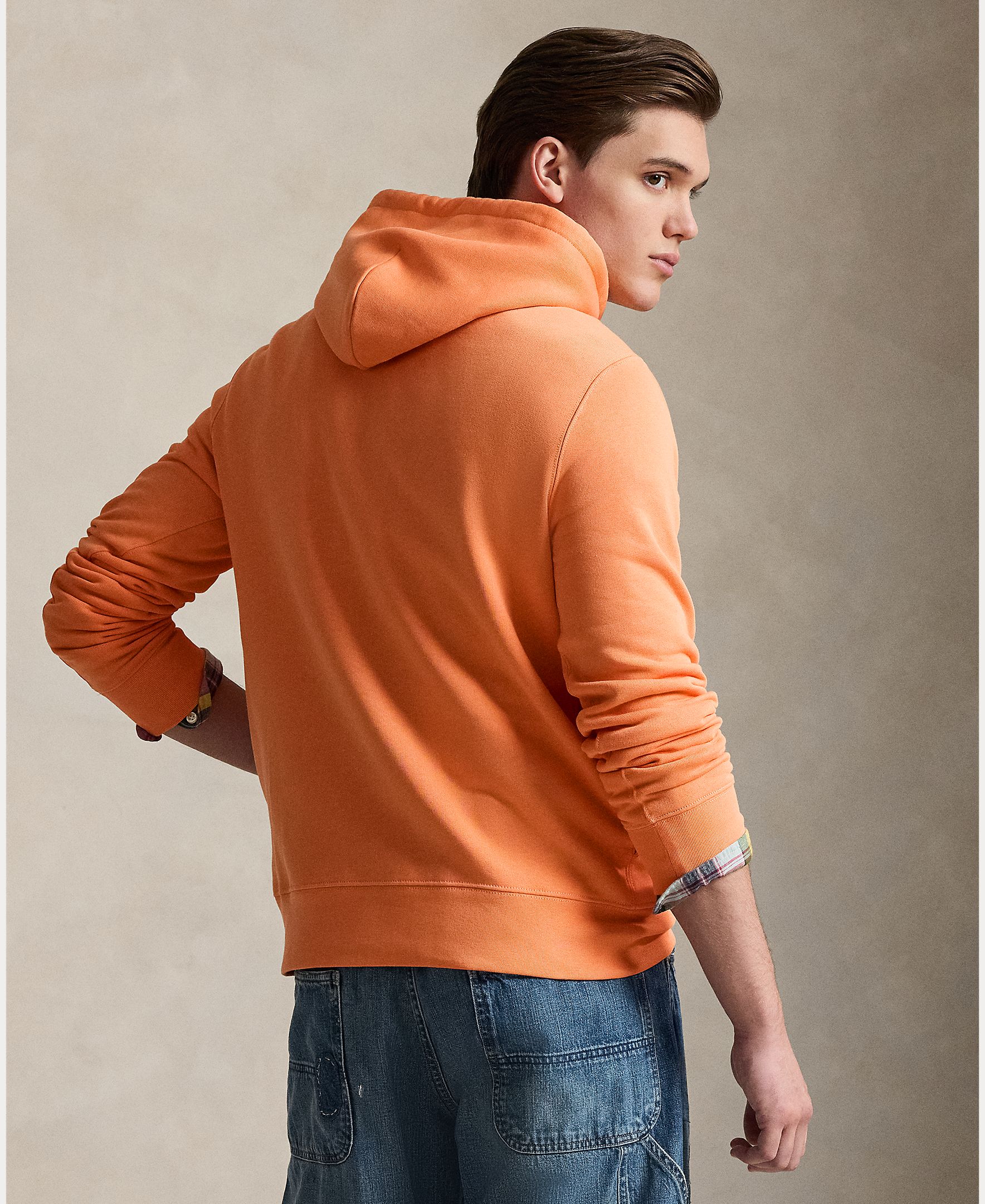 Sweatshirt de Algodão com Capuz e Polo Bear Pêssego-3