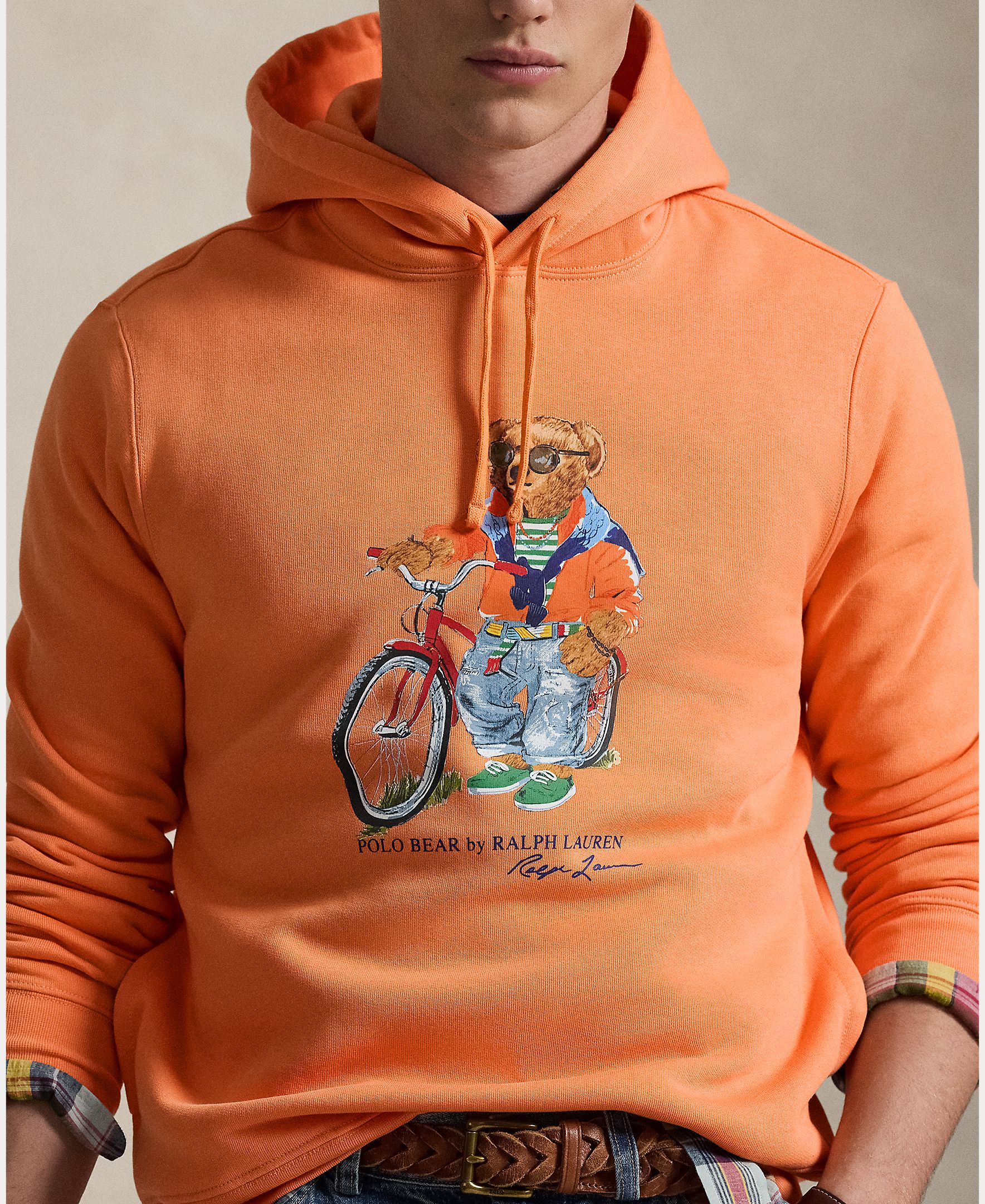 Sweatshirt de Algodão com Capuz e Polo Bear Pêssego-4
