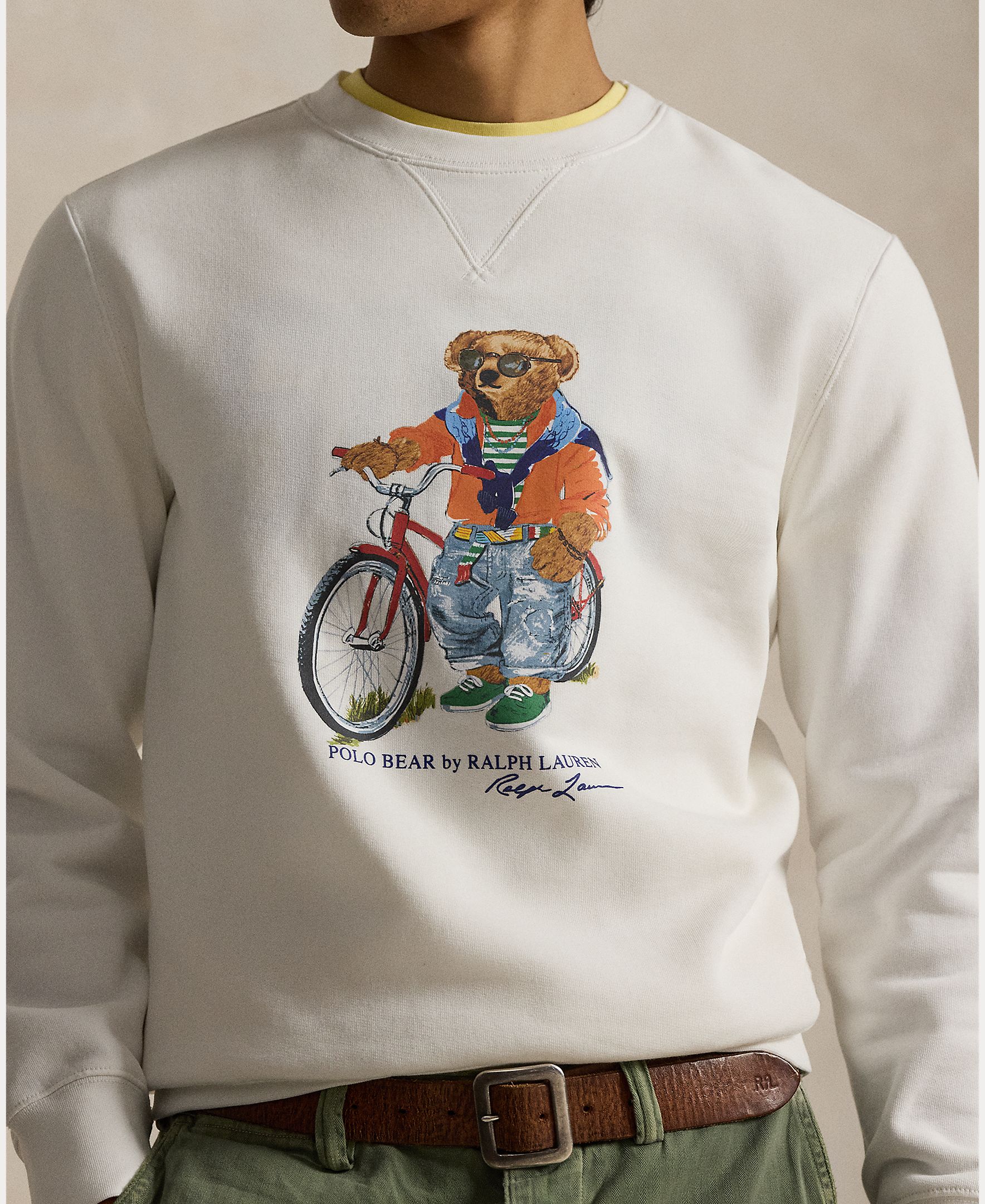 Sweatshirt de Felpa com Polo Bear Branco-4