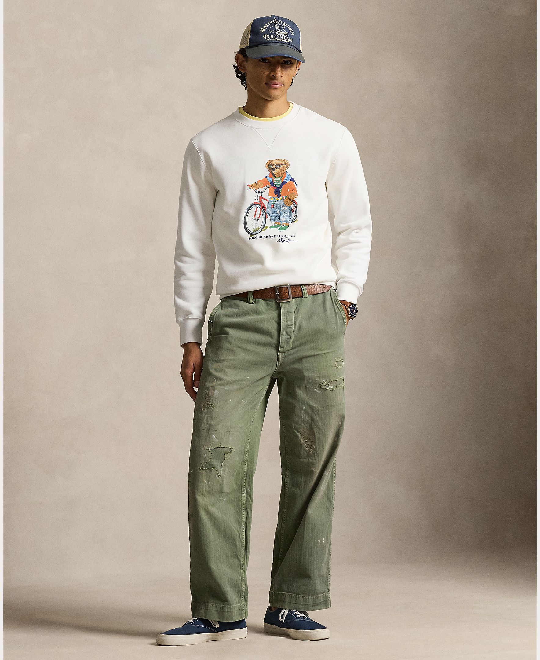Sweatshirt de Felpa com Polo Bear Branco-6