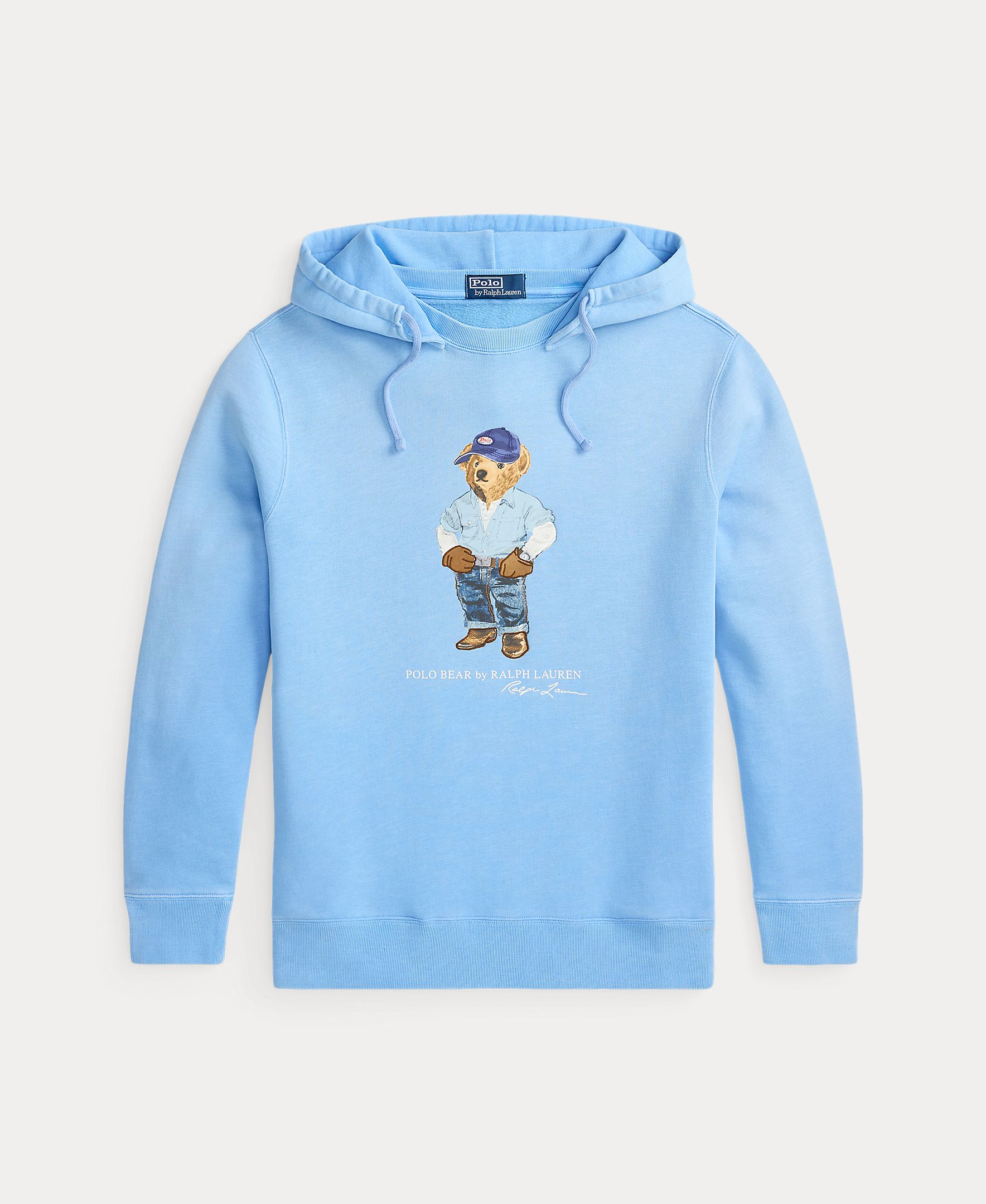 Sweatshirt de Algodão com Capuz e Polo Bear Azul-porcelana-5