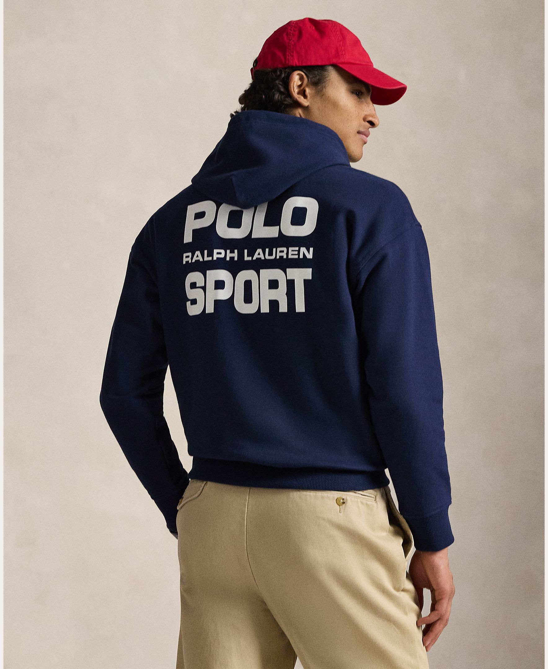 Sweatshirt de Algodão Polo Sport com Capuz Azul-marinho-3