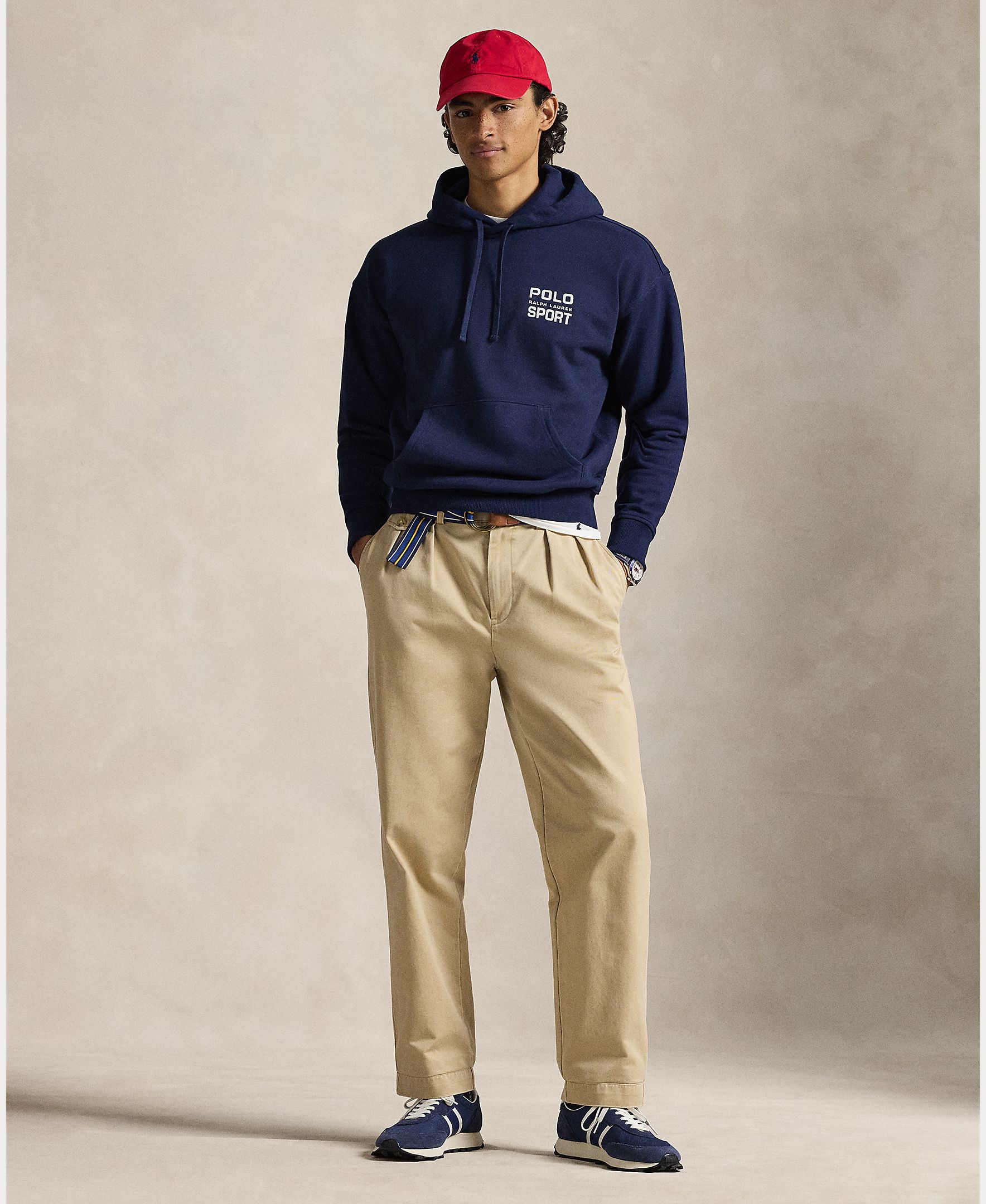 Sweatshirt de Algodão Polo Sport com Capuz Azul-marinho-5