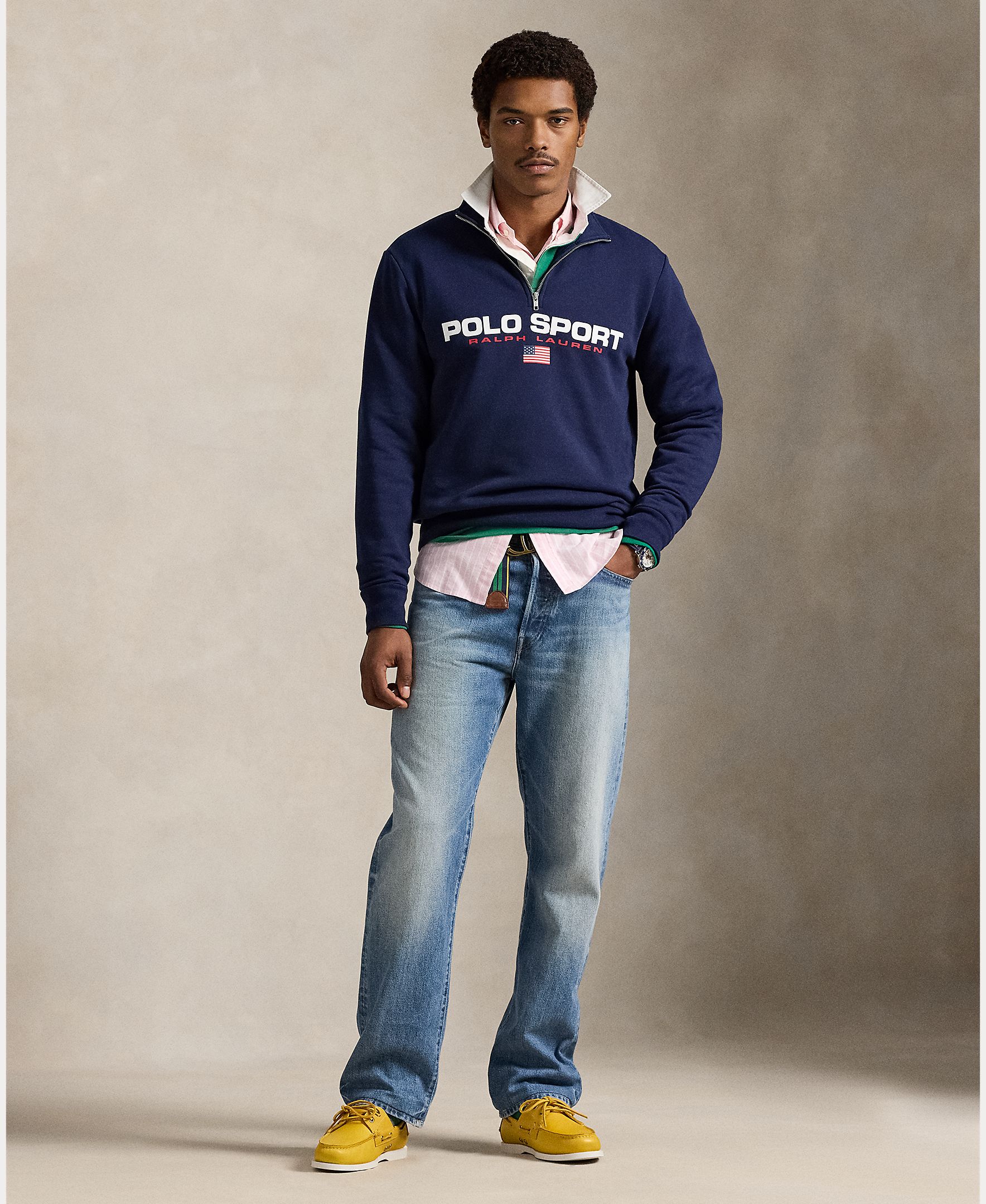 Sweatshirt Polo Sport de Felpa Azul-marinho-6