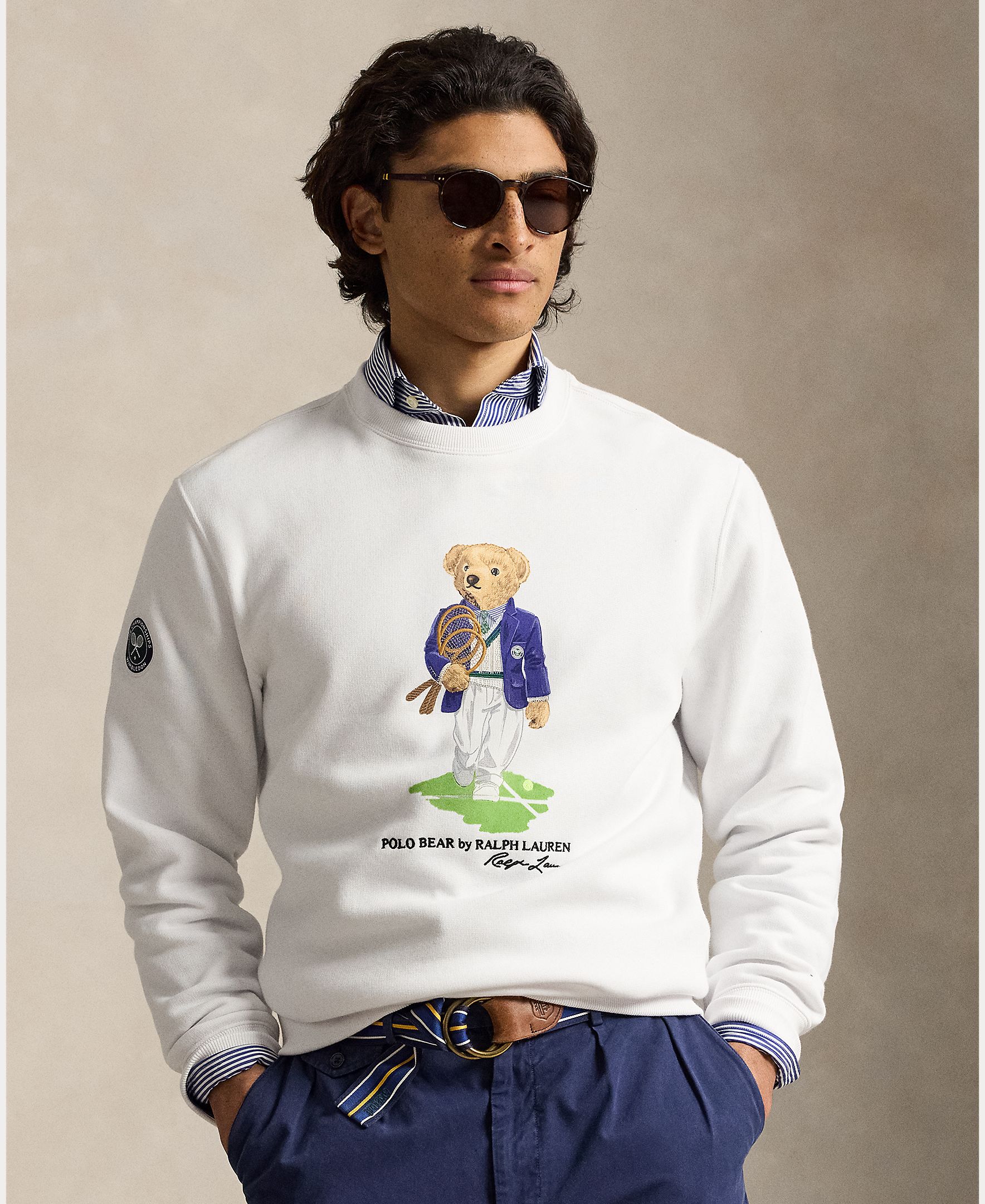 Polo Ralph Lauren - Sudadera de hombre con cuello redondo y Polo Bear.