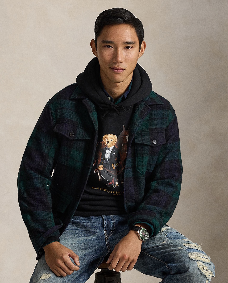 Sweatshirt com Capuz e Polo Bear Preto-4