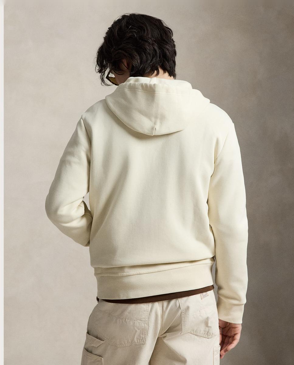 Sudadera de hombre oscuro Sport Jaspeado con cremallera - Polo Ralph Lauren - Crema Crema-3