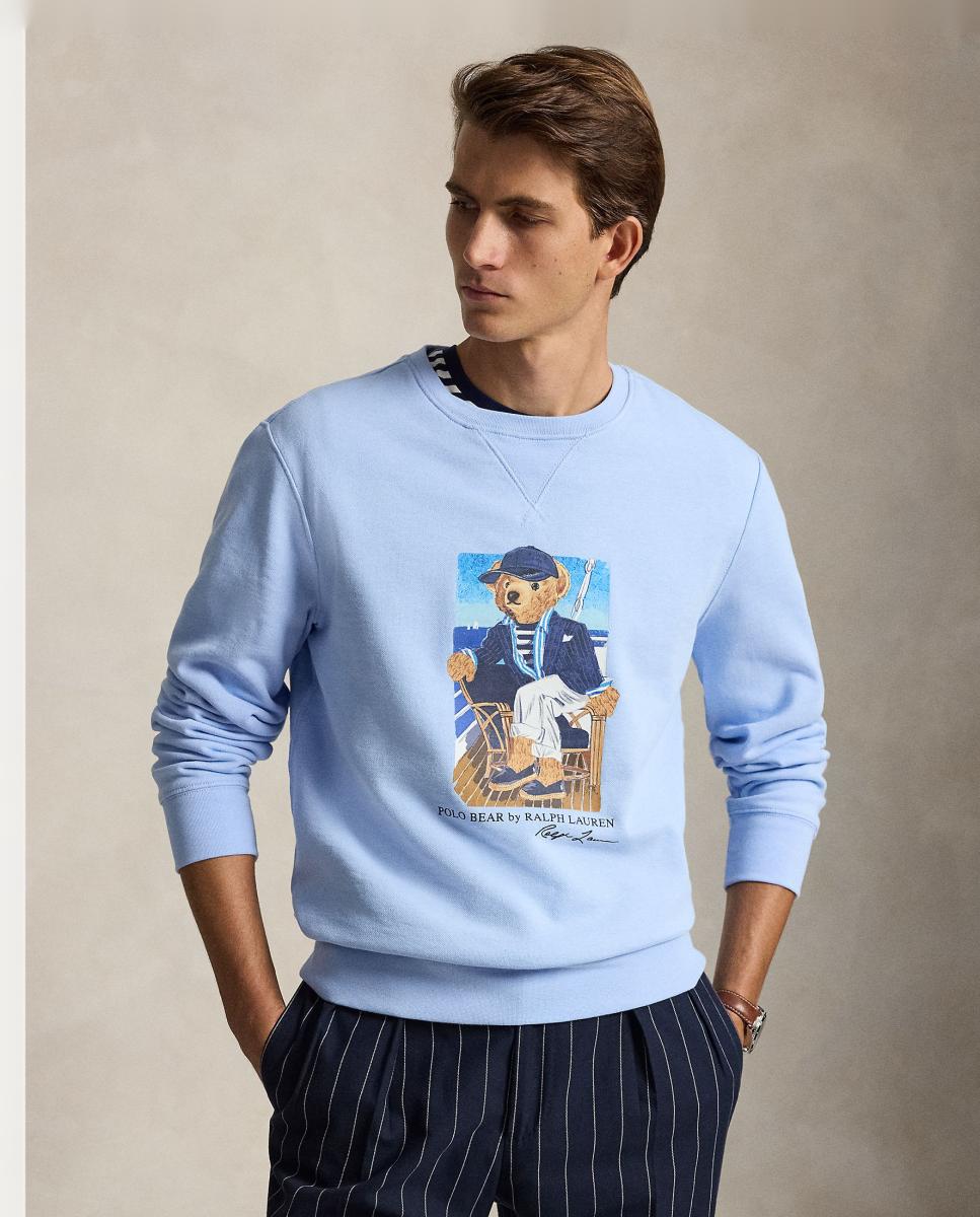 Sweatshirt de Felpa com Polo Bear Azul-porcelana-1