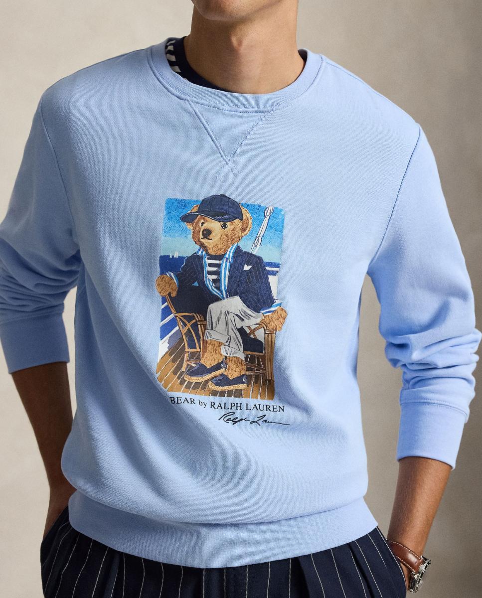 Sweatshirt de Felpa com Polo Bear Azul-porcelana-4